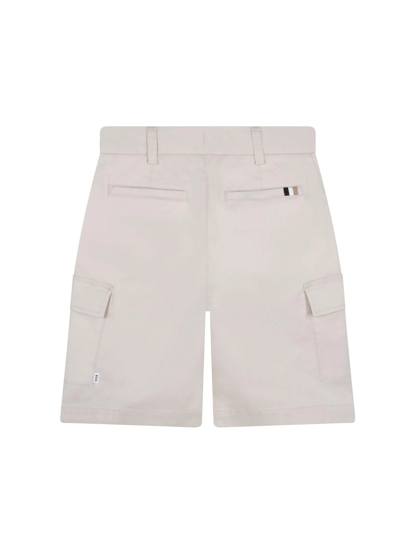 Bermuda cargo in cotone beige - Image 2