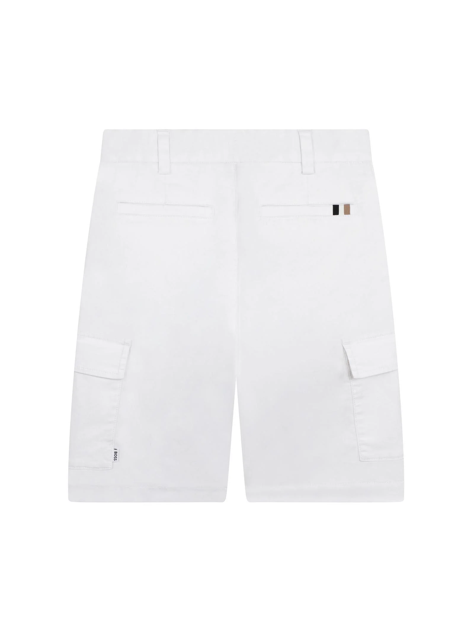 Bermuda cargo in cotone bianco - Image 2