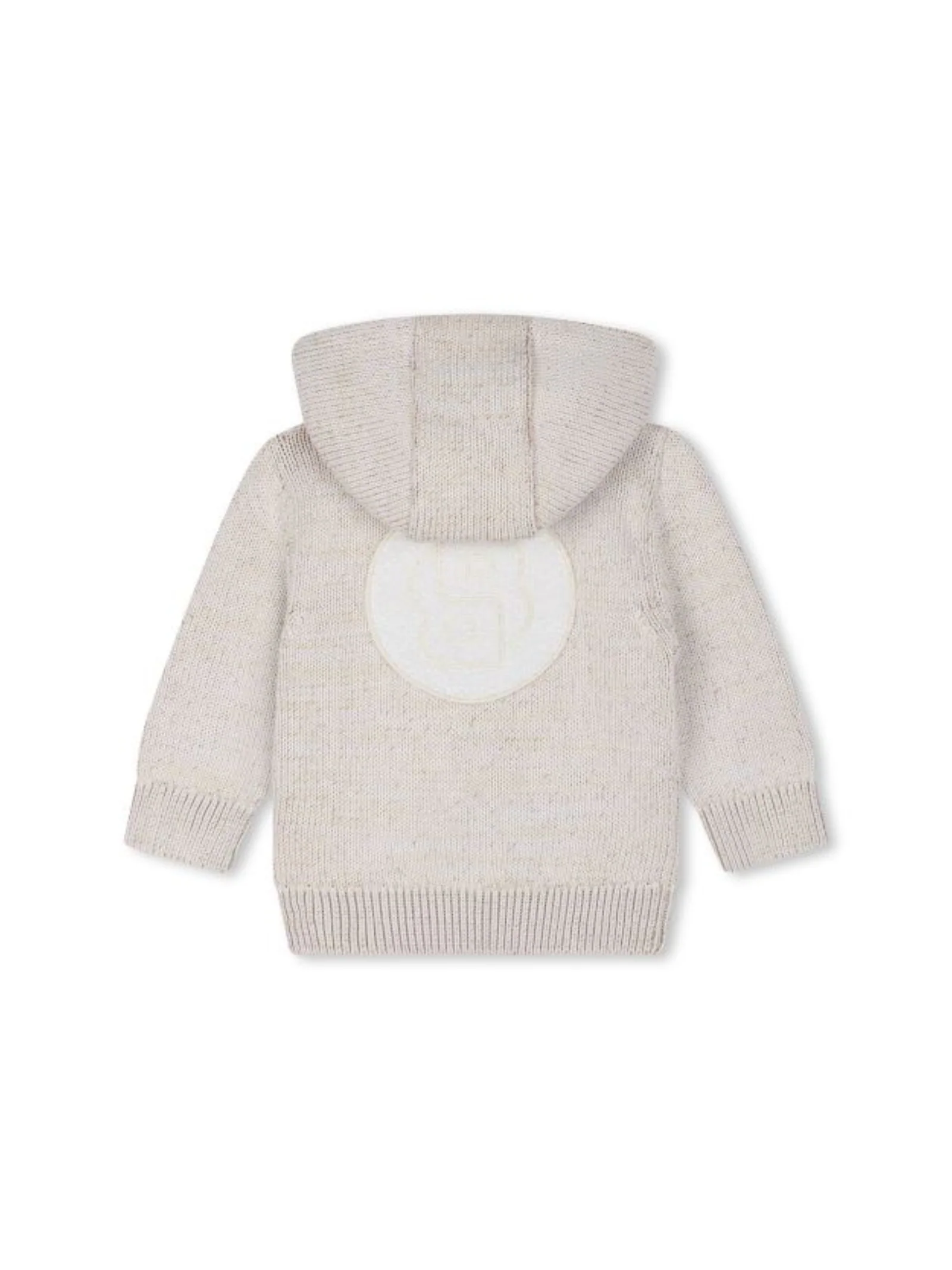 Felpa beige Boss per neonato in maglia con zip - Image 2