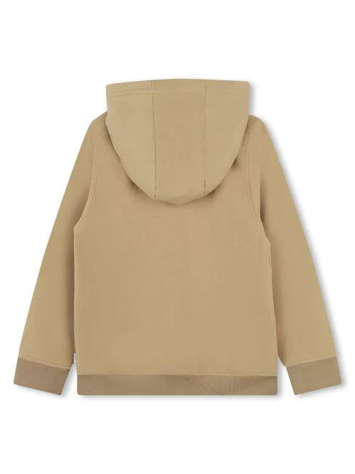 Felpa Boss beige con cappuccio e zip - Image 2