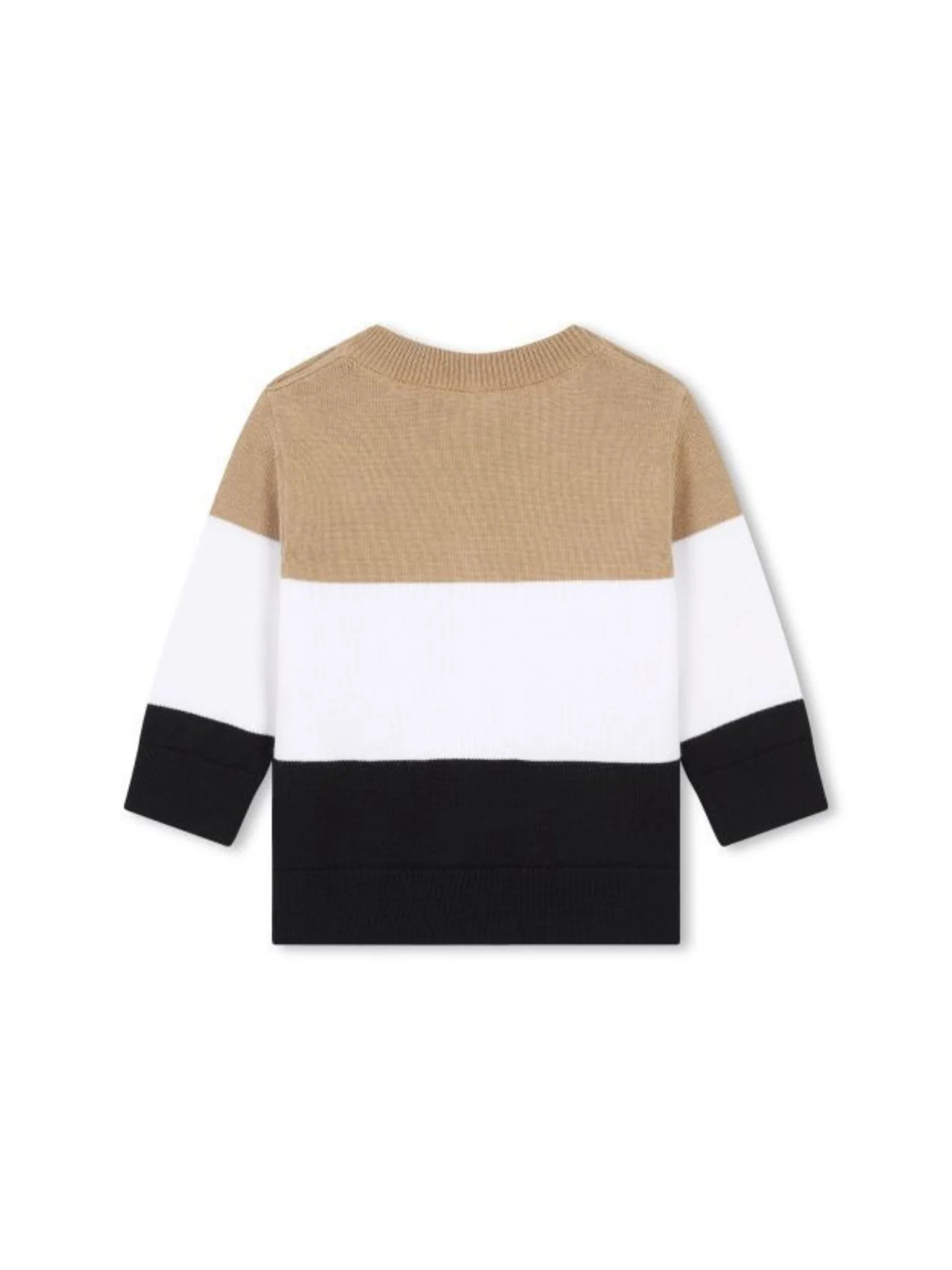 Maglia Boss a tre bande beige bianco e nero - Image 2