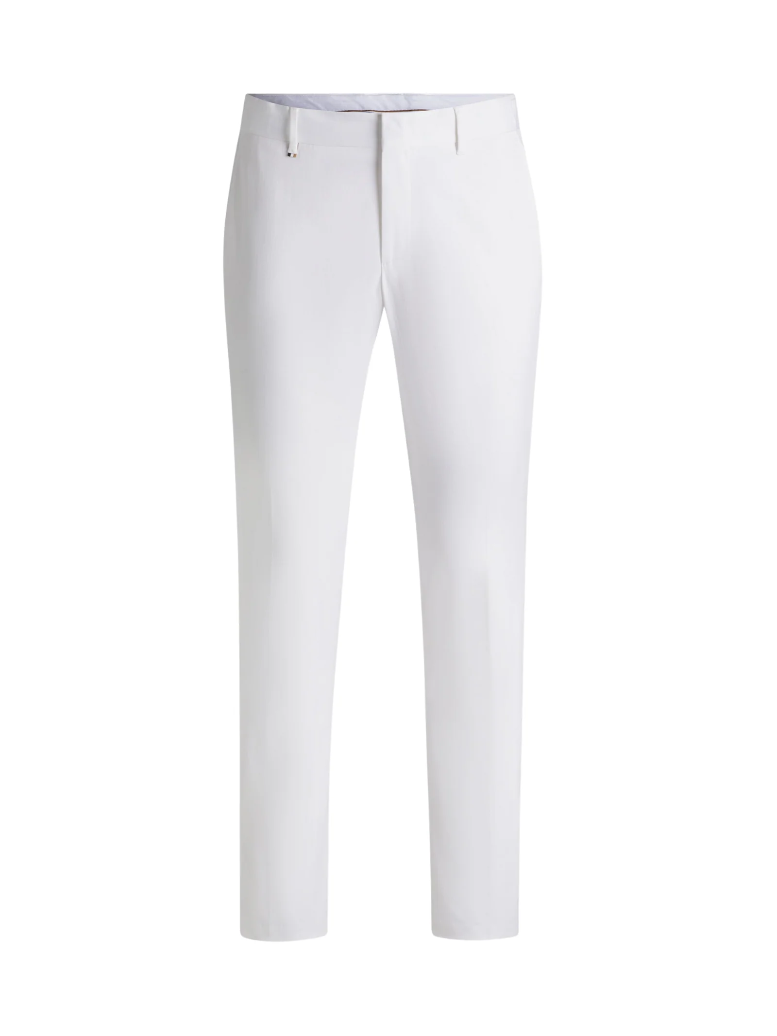 Pantalone formali Boss in comodo cotone elasticizzato bianco
