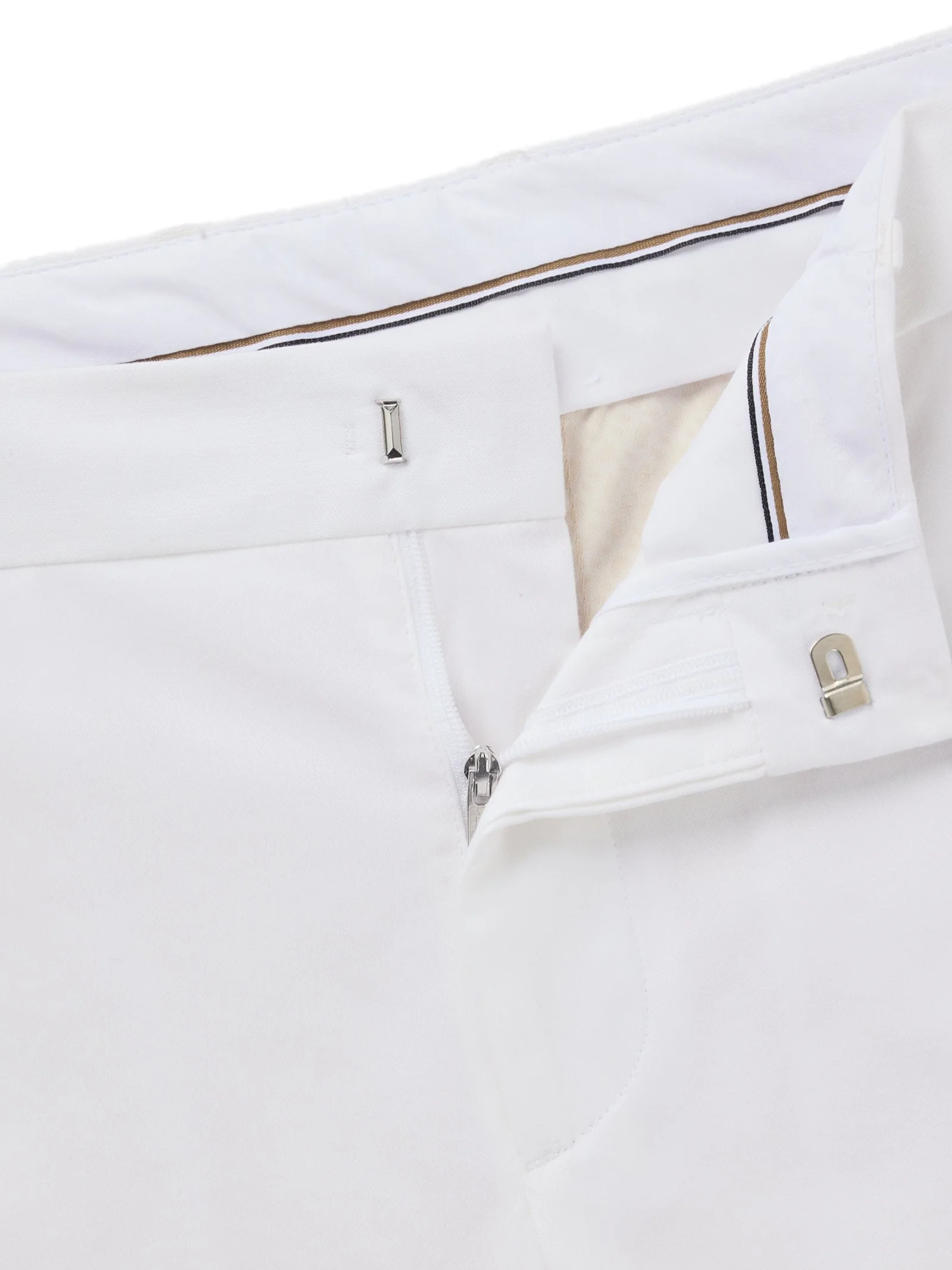 Pantalone formali Boss in comodo cotone elasticizzato bianco - Image 4