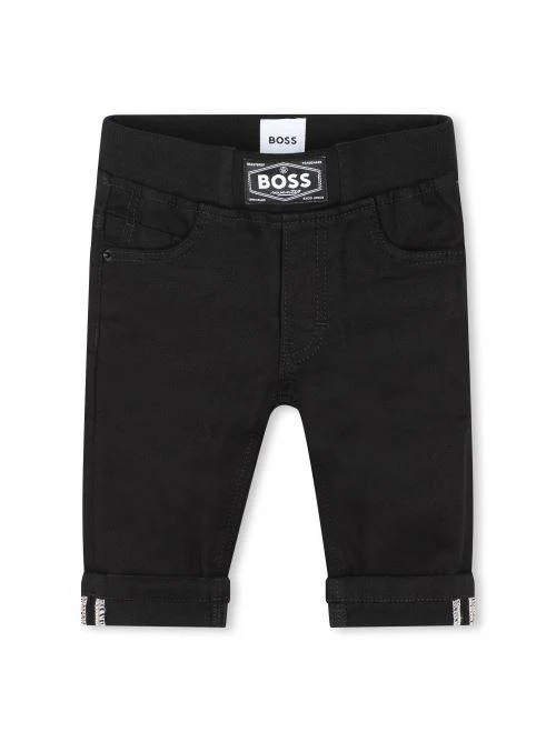 Pantaloni Boss in denim per neonato lavaggio scuro