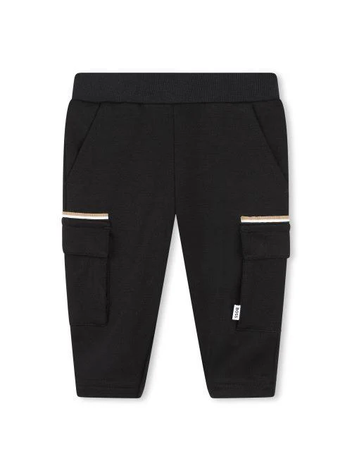Pantaloni Boss neri modello cargo per neonato - Image 2