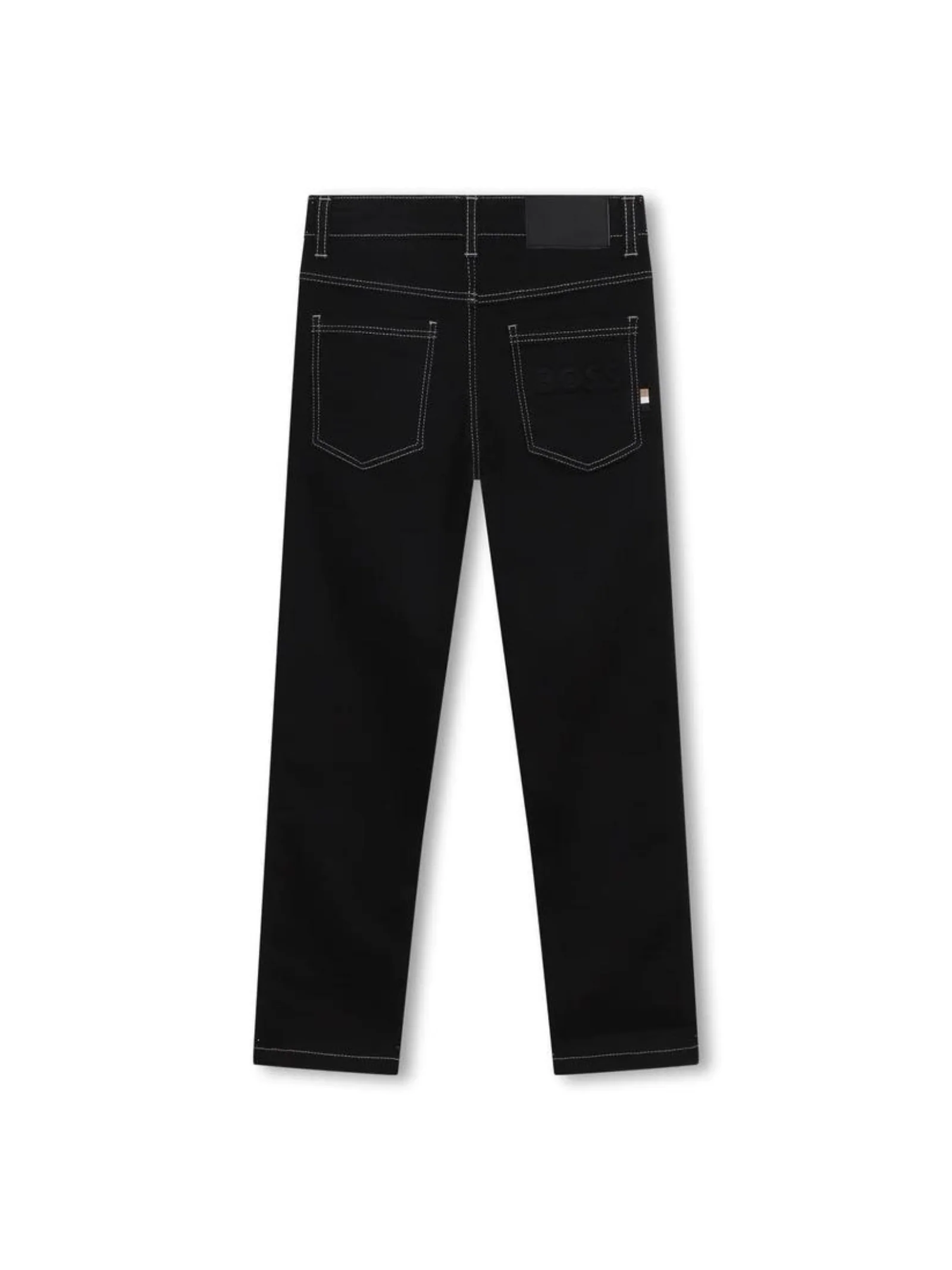 Pantaloni neri 5 tasche con logo - Image 2