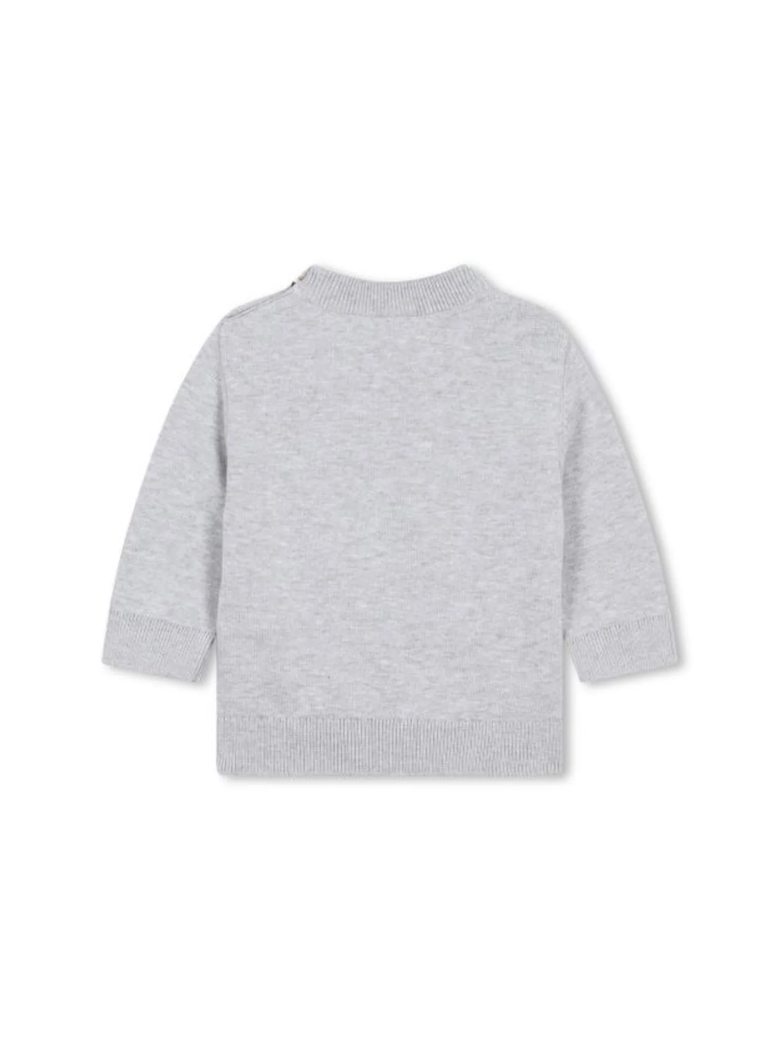 Pullover Boss grigio chiaro per neonato con logo - Image 2