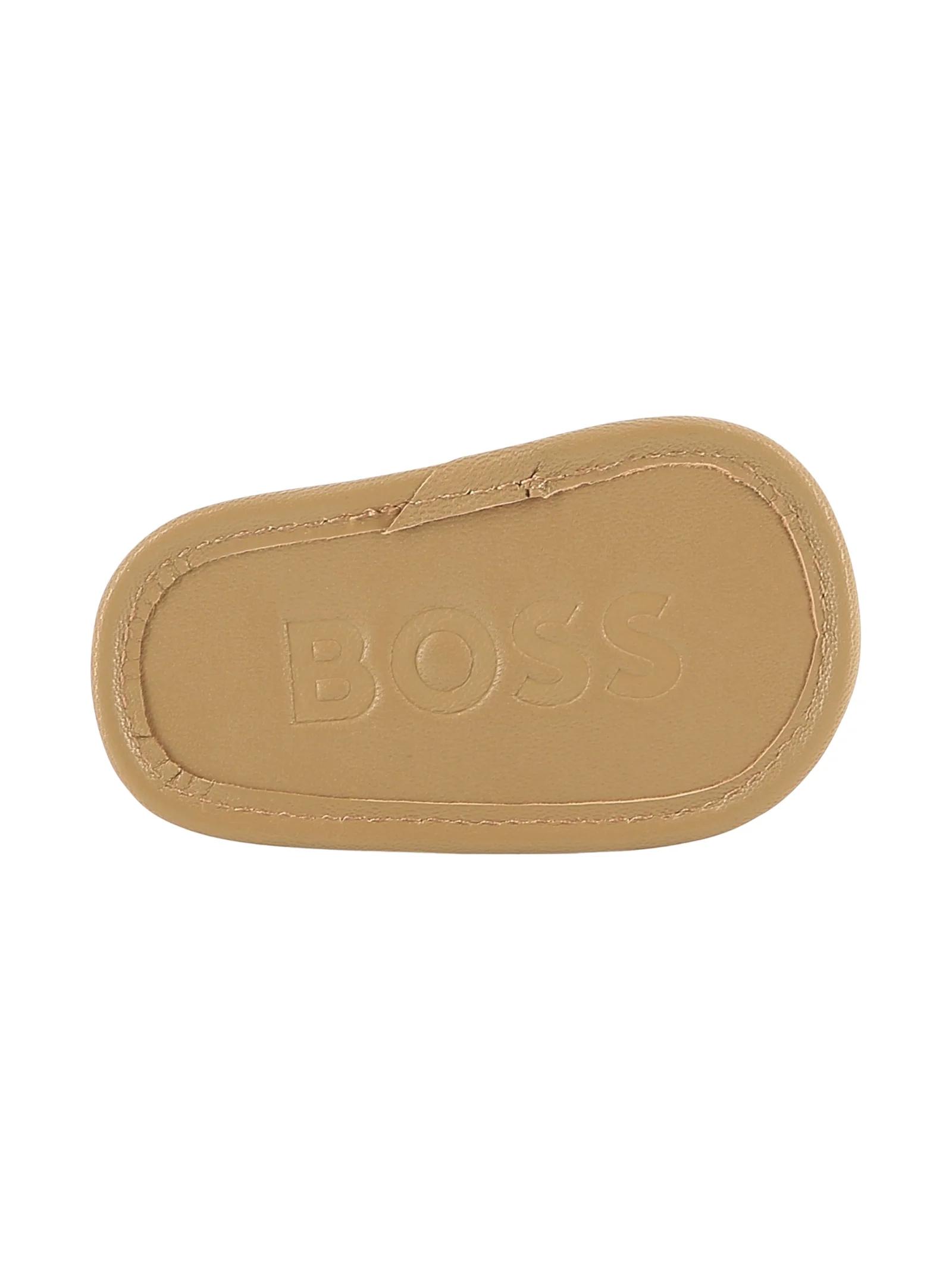 Sandali Boss in ecopelle beige con dettagli a contrasto - Image 4