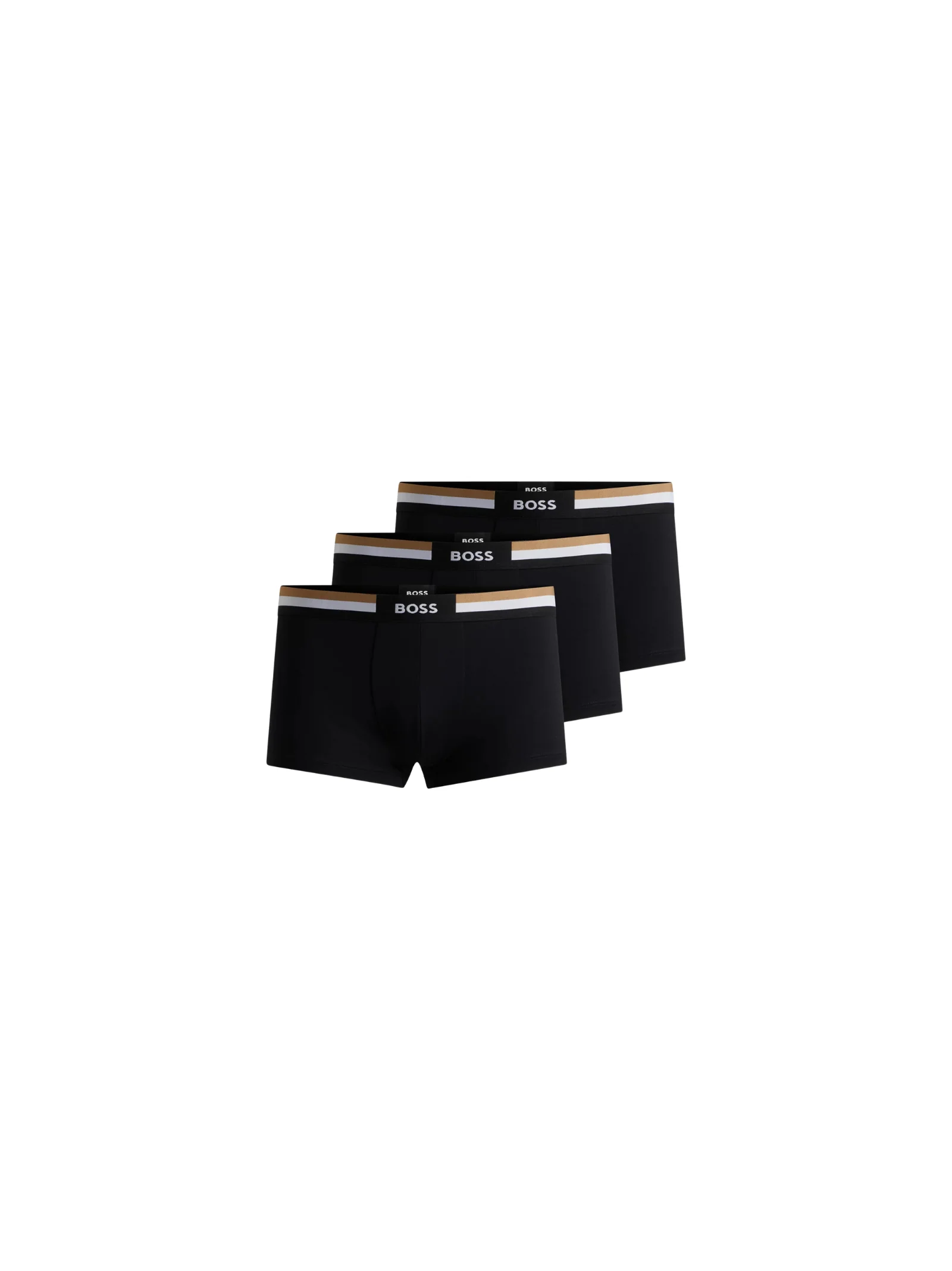 Set boxer Boss 3 pezzi nero elasticizzato