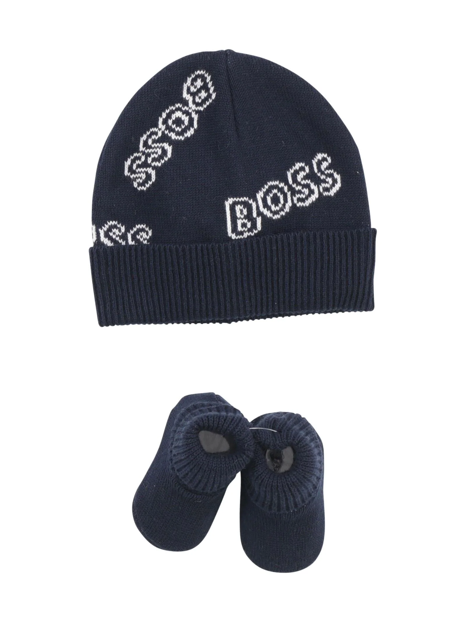 Set cappello e babbucce blu