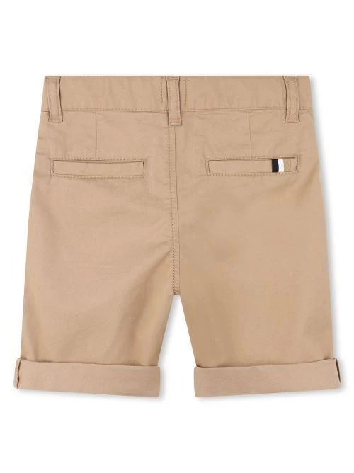 Shorts beige con risvolto - Image 2