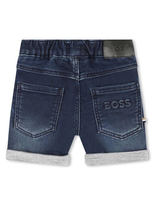 Shorts in denim blu scuro - Image 2