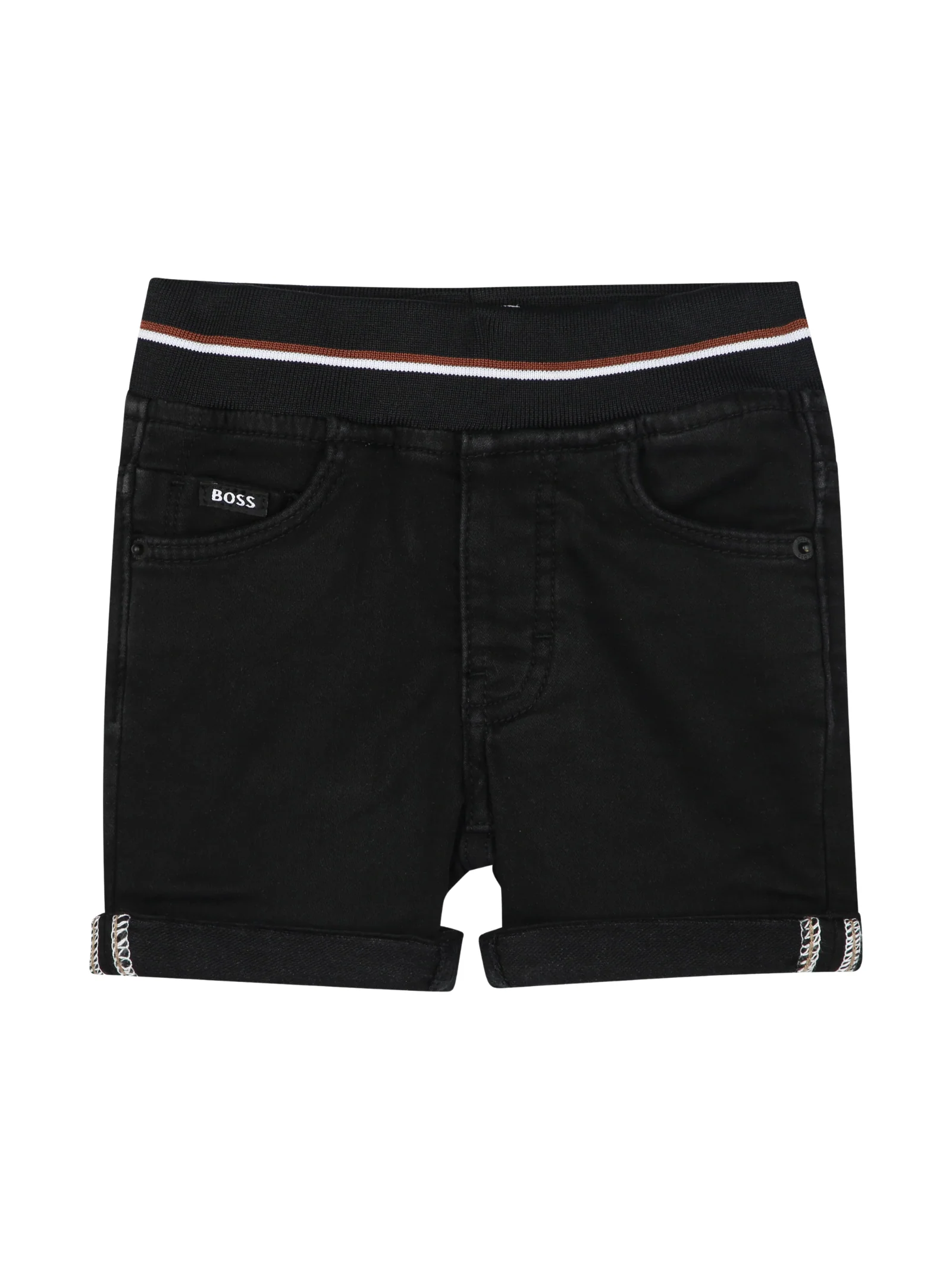Shorts in jeans Boss nero in denim