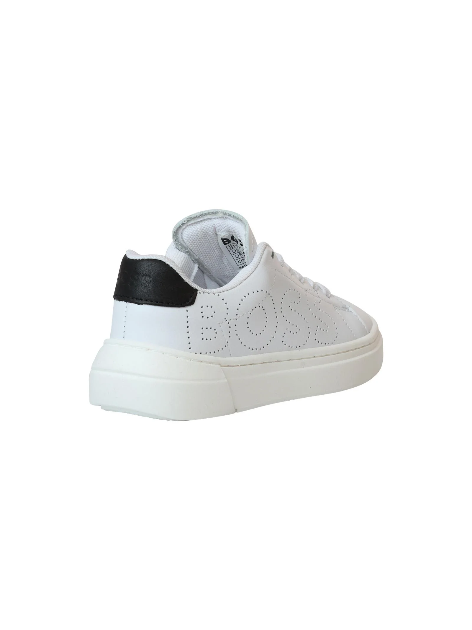 Sneakers bianca con logo traforato - Image 2