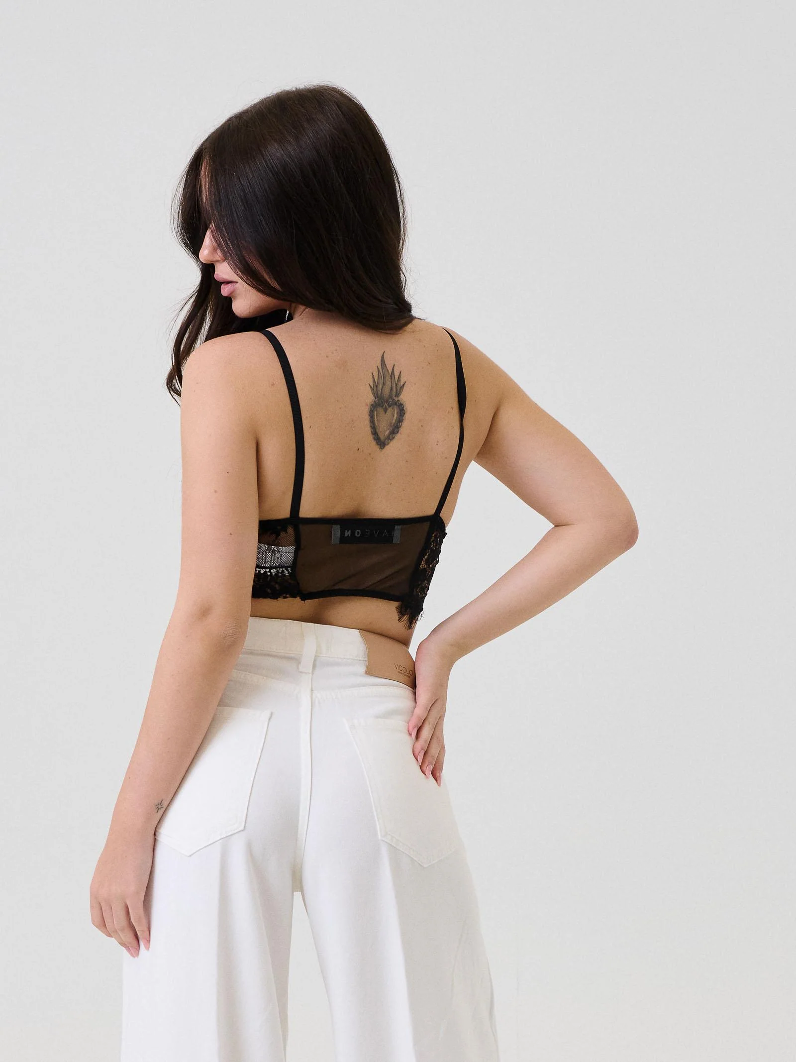 Bralette Haveone nero in pizzo - Image 4