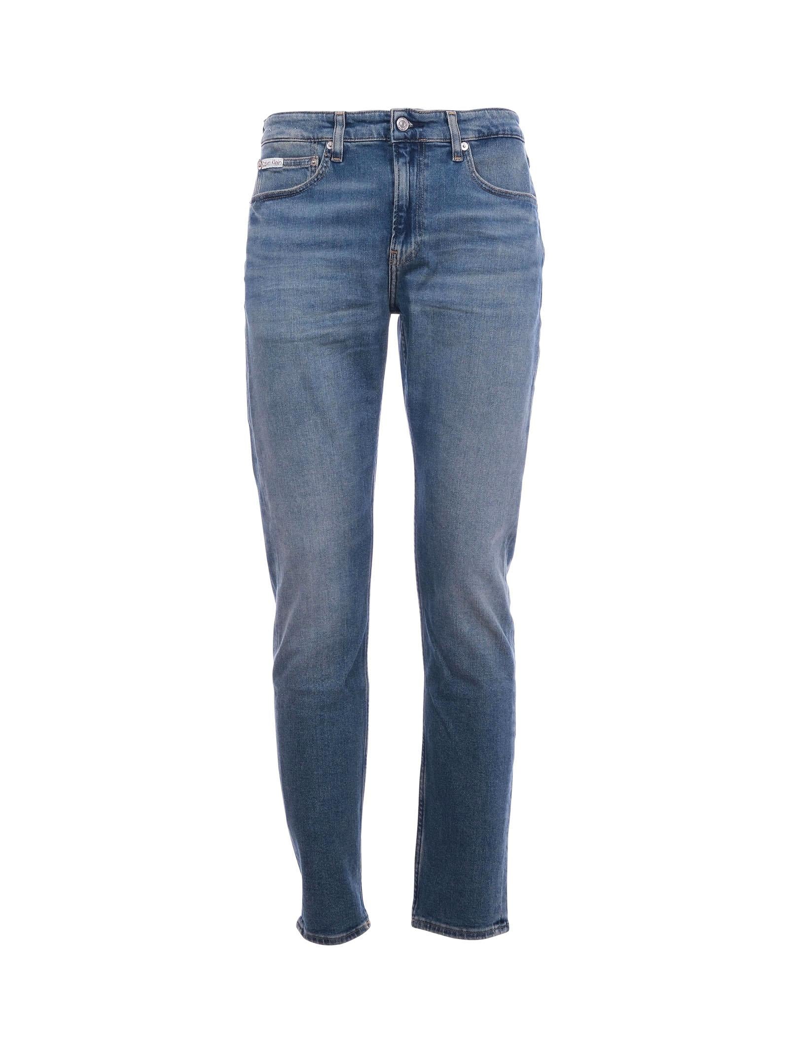 Jeans slim tapered Calvin Klein blu