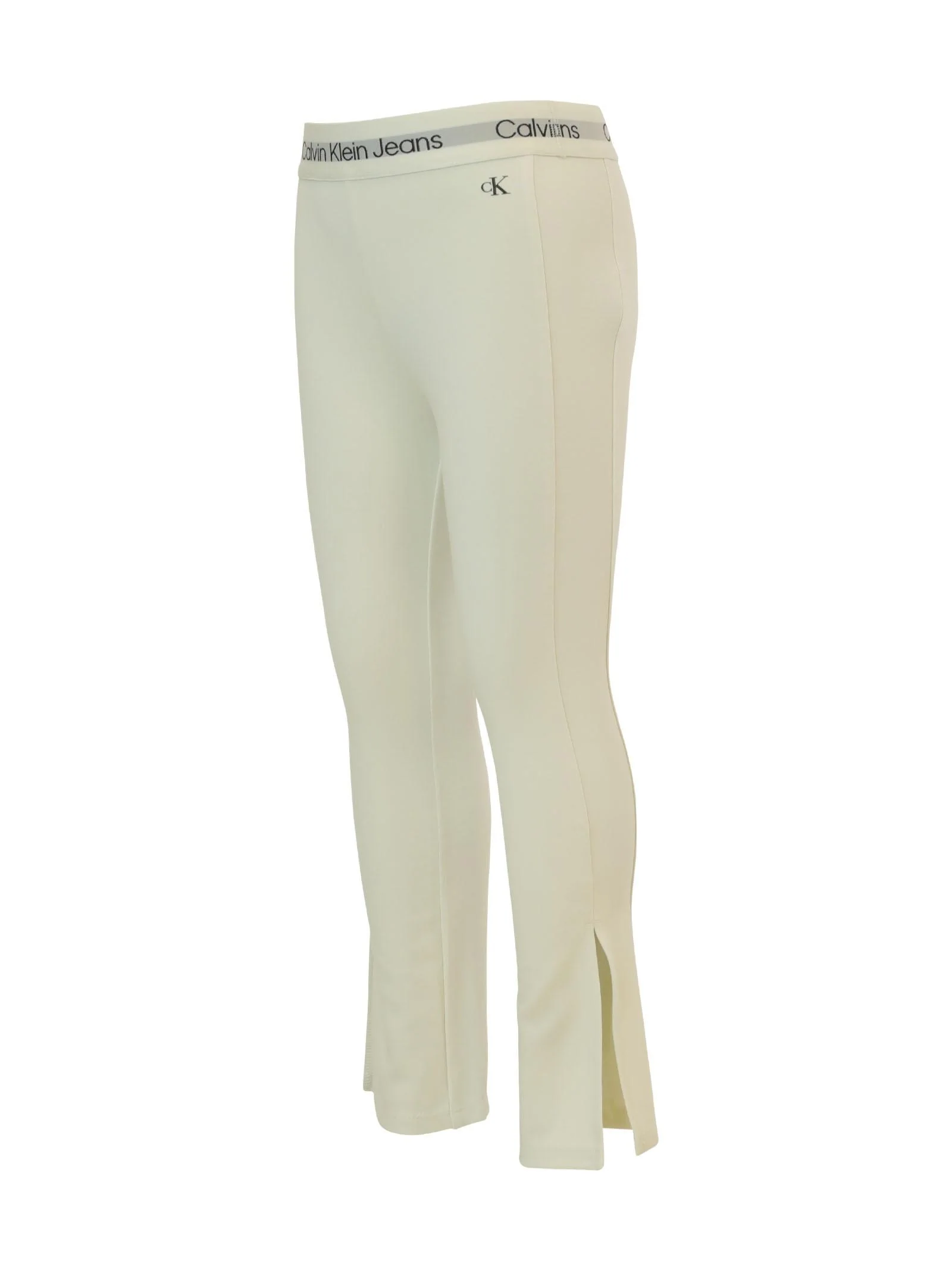 Leggings avorio con spacchi sul fondo - Image 2