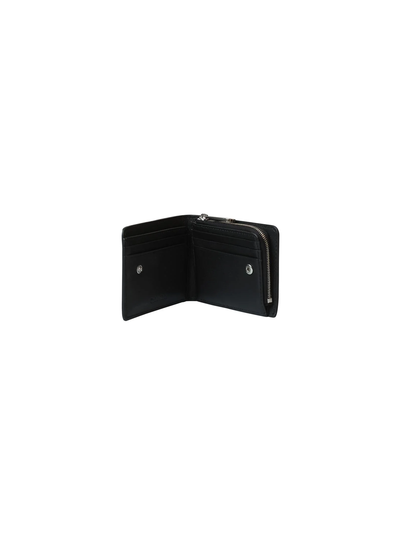 Portafogli nero in pelle stampata con portamonete - Image 3