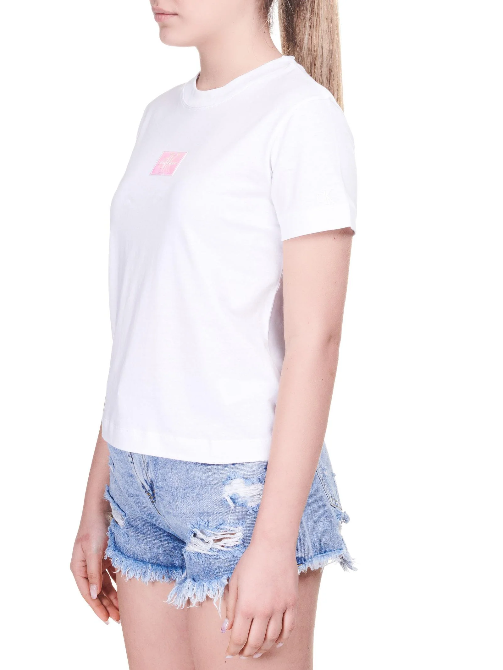 T-shirt bianca con logo cangiante - Image 2