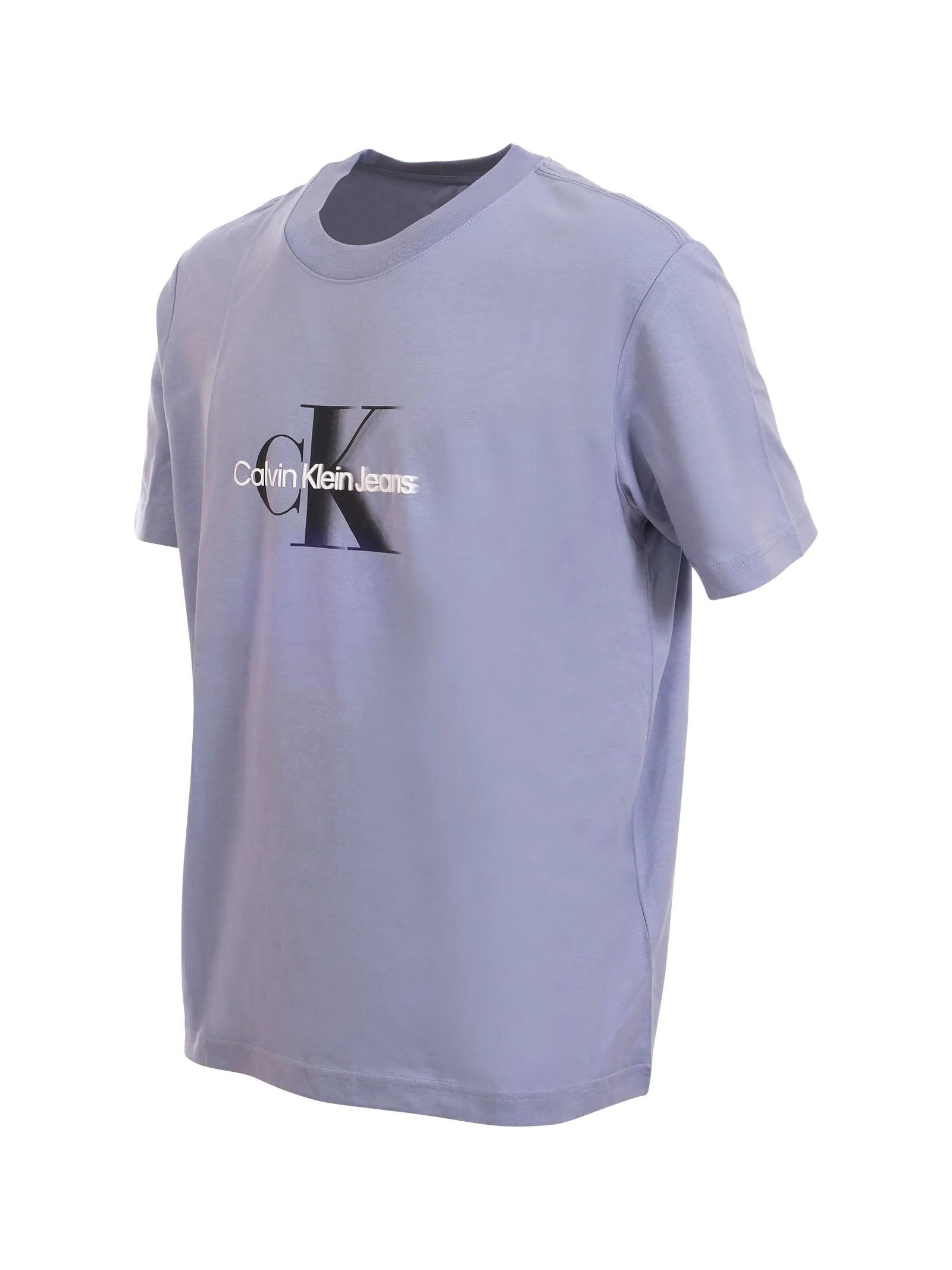 T-Shirt Calvin Klein viola con stampa frontale a contrasto - Image 2