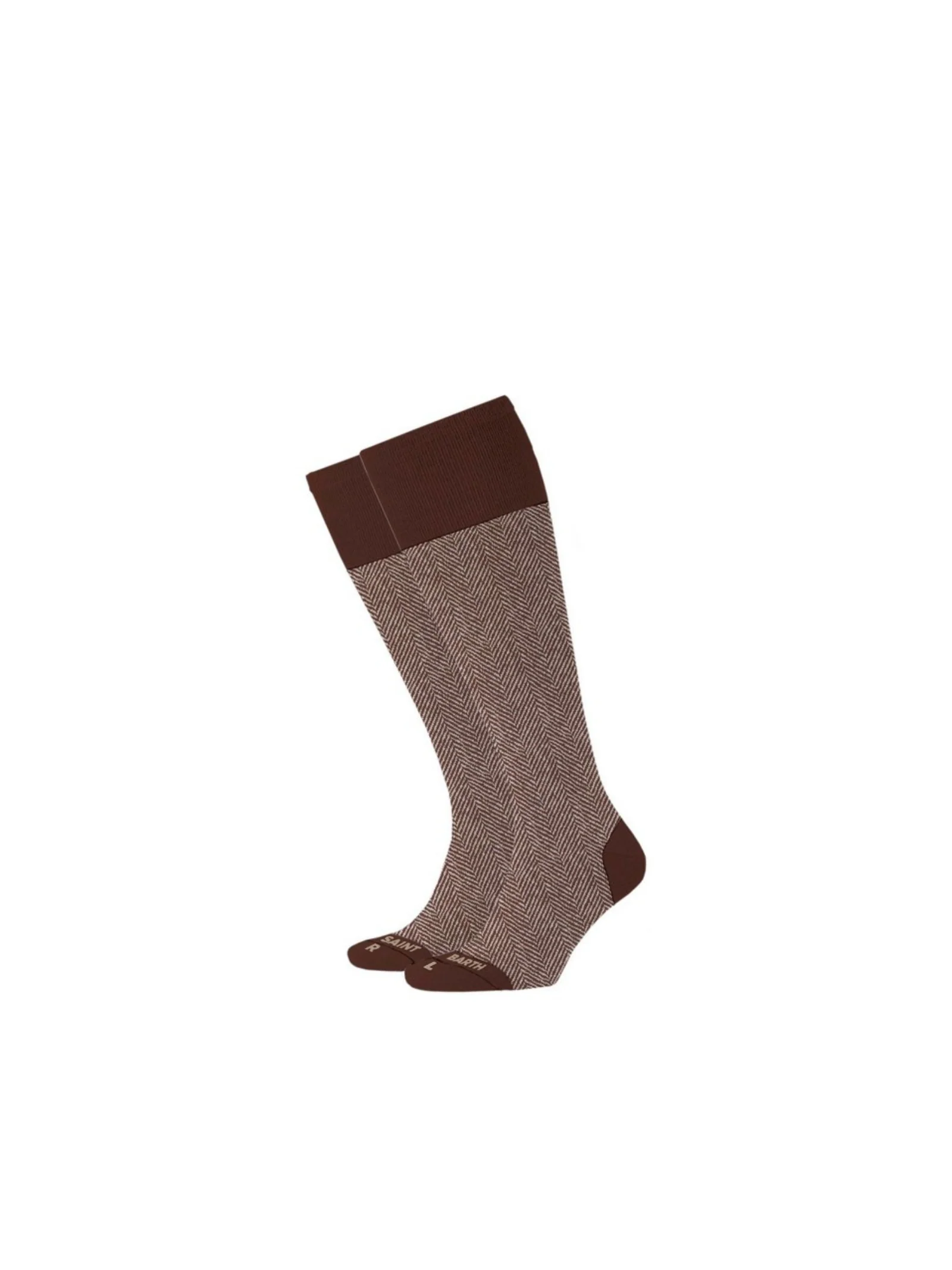 Calze "Herringbone 1118" Saint Barth marrone