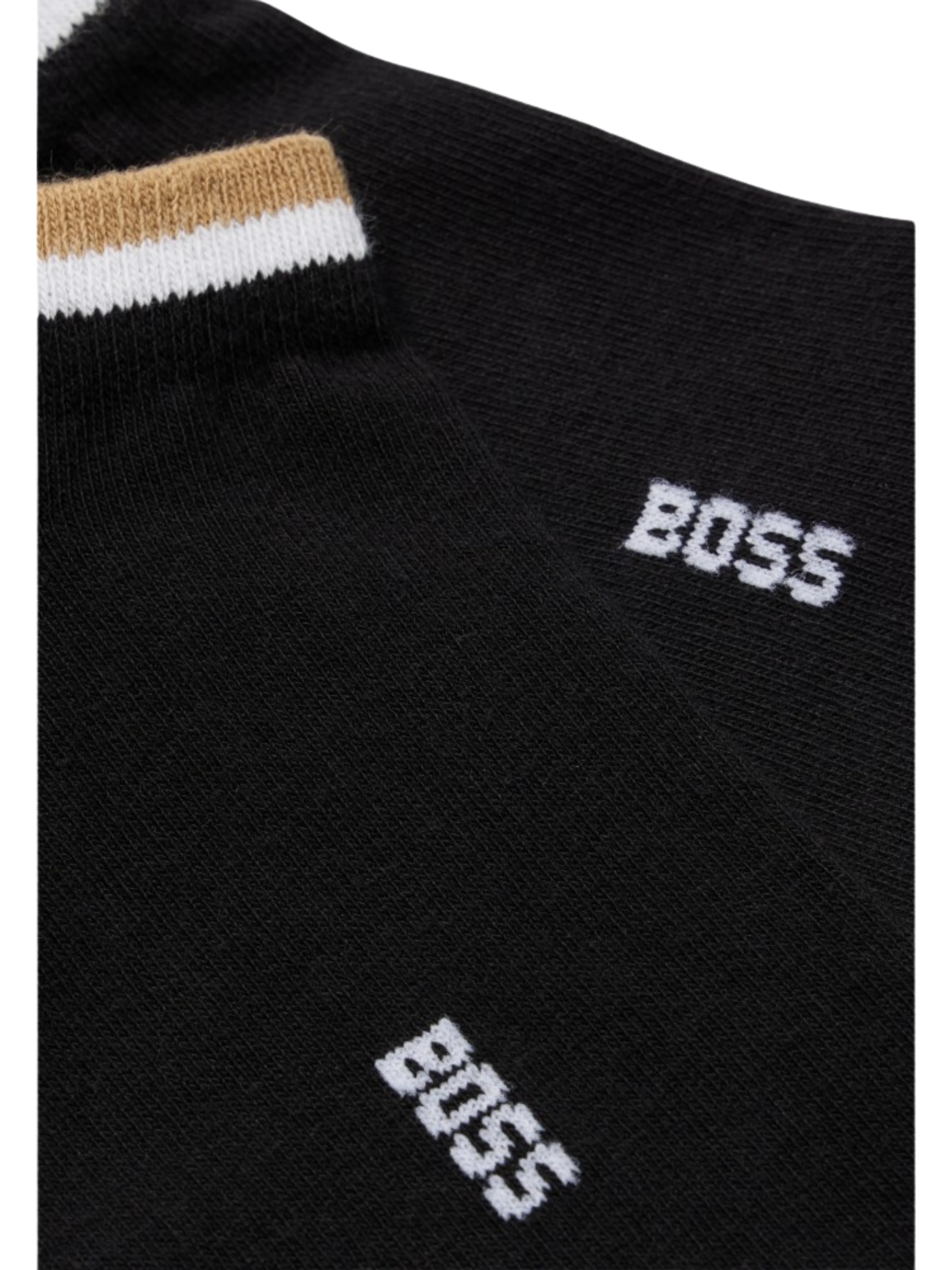 Calzini Boss nero con inserti beige e bianchi - Image 3