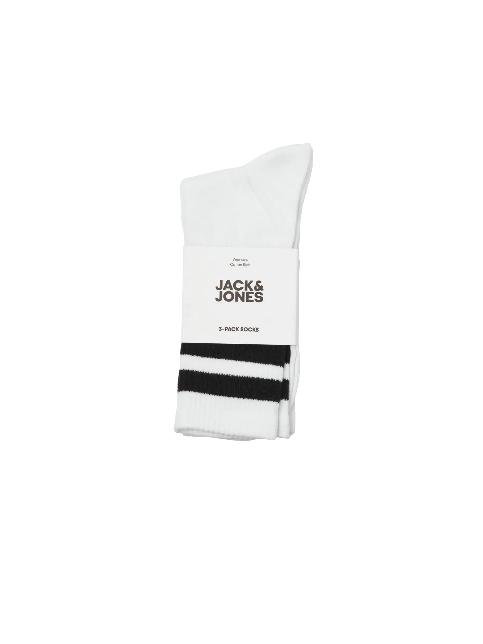Calzini Jack & Jones bianchi con inserti neri - Image 2