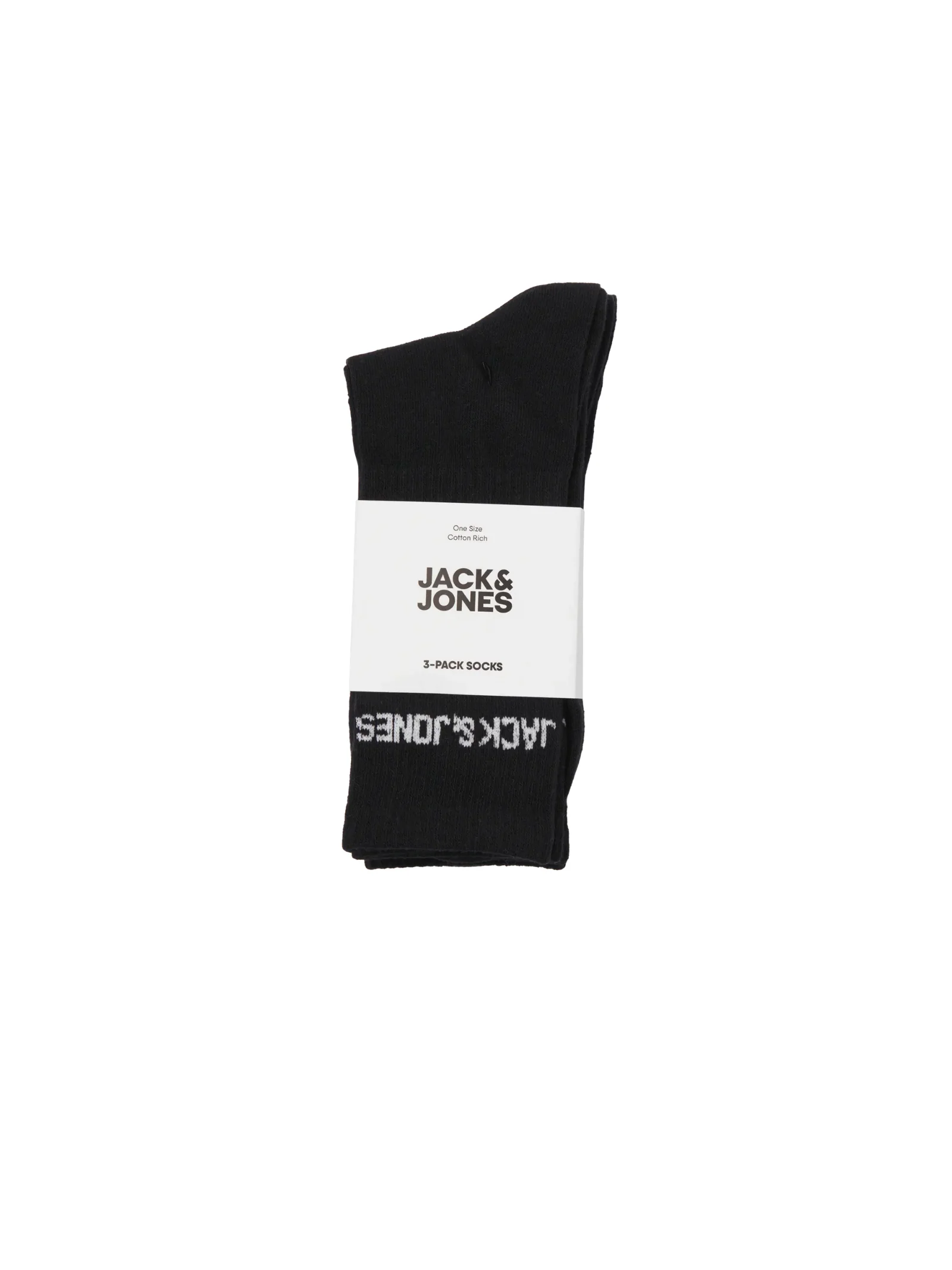 Calzini Jack & Jones nero con logo lettering - Image 2