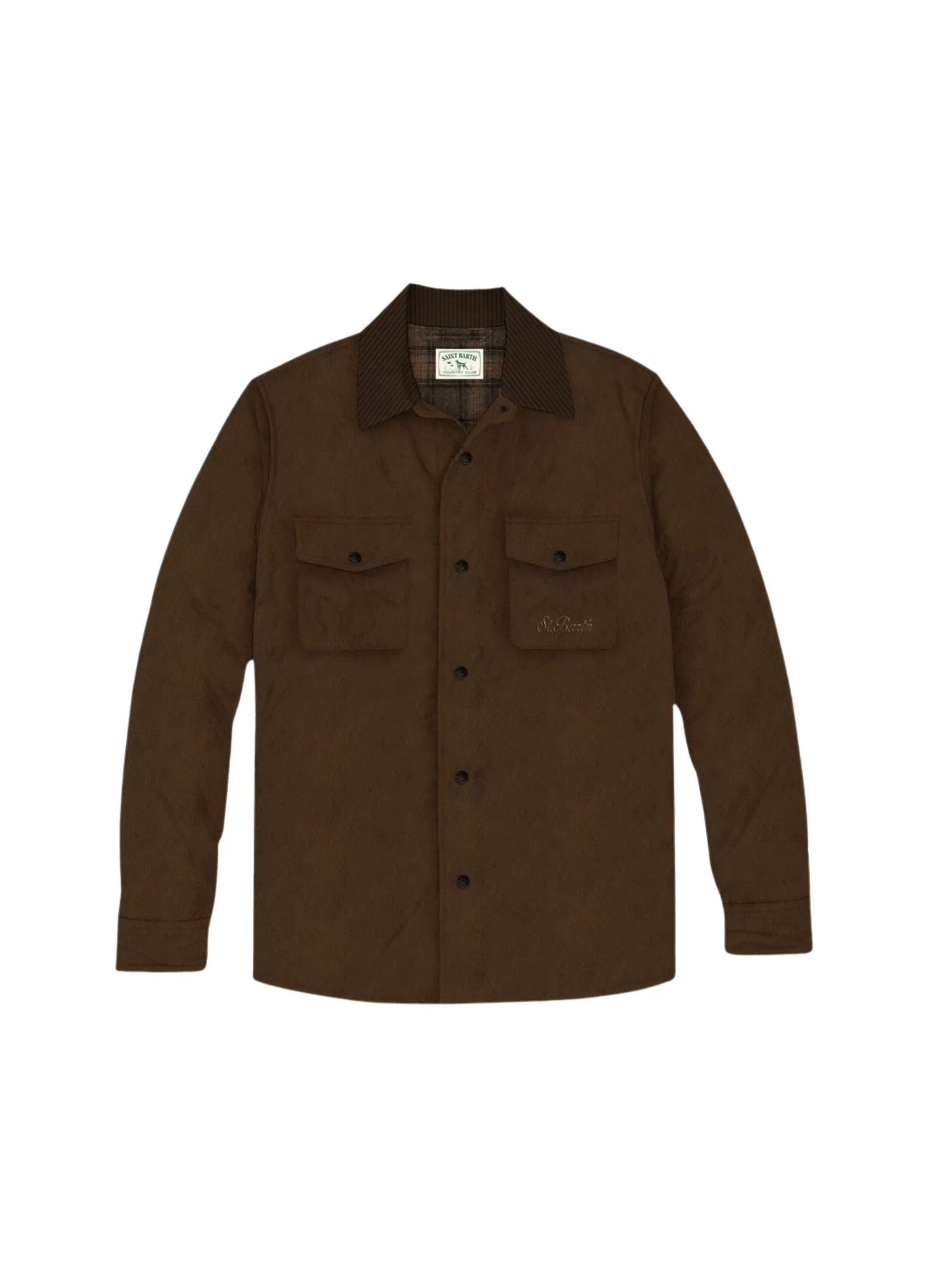 Camicia "18h" Saint Barth marrone