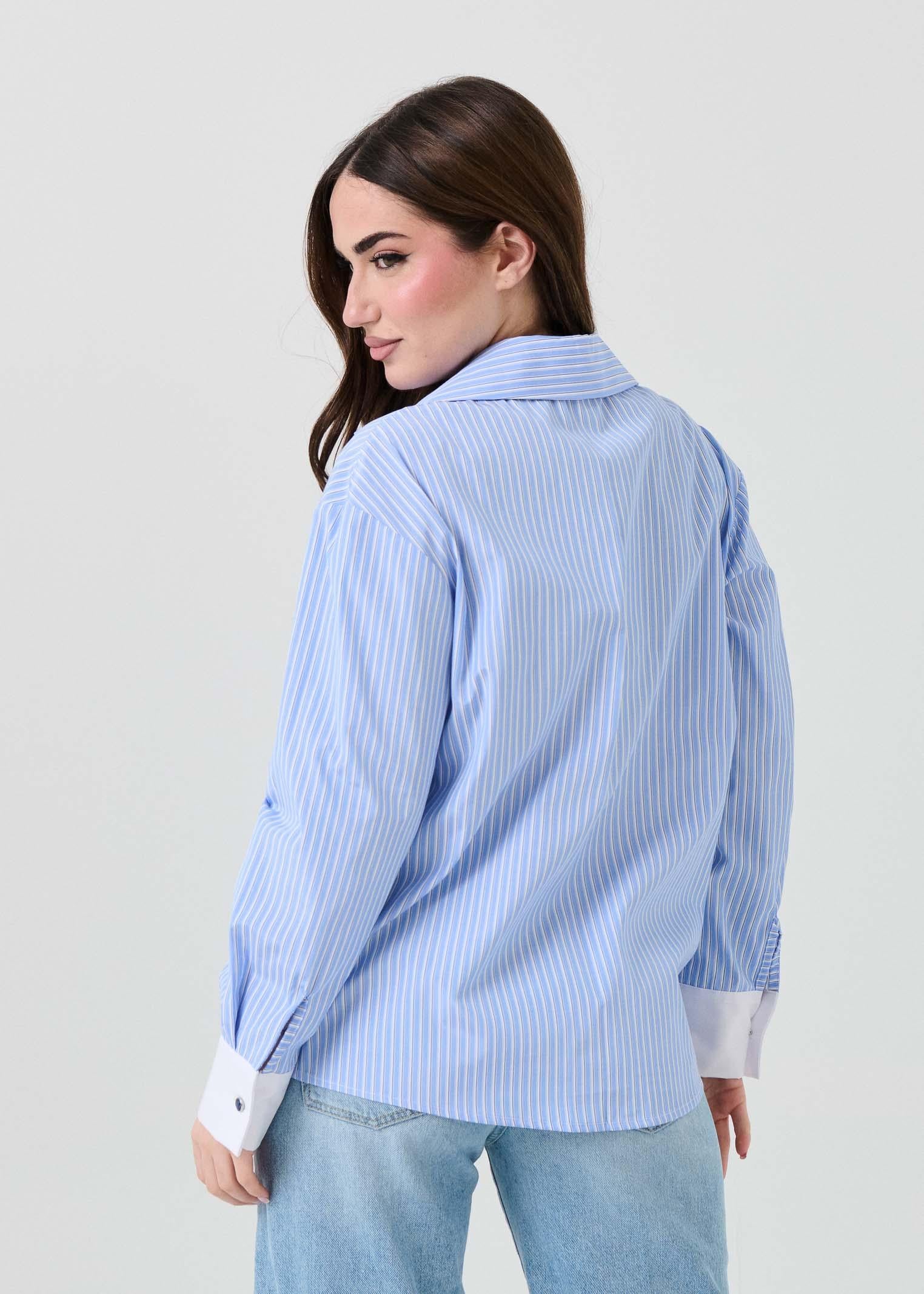 Camicia a righe Armoire azzurra - Image 3