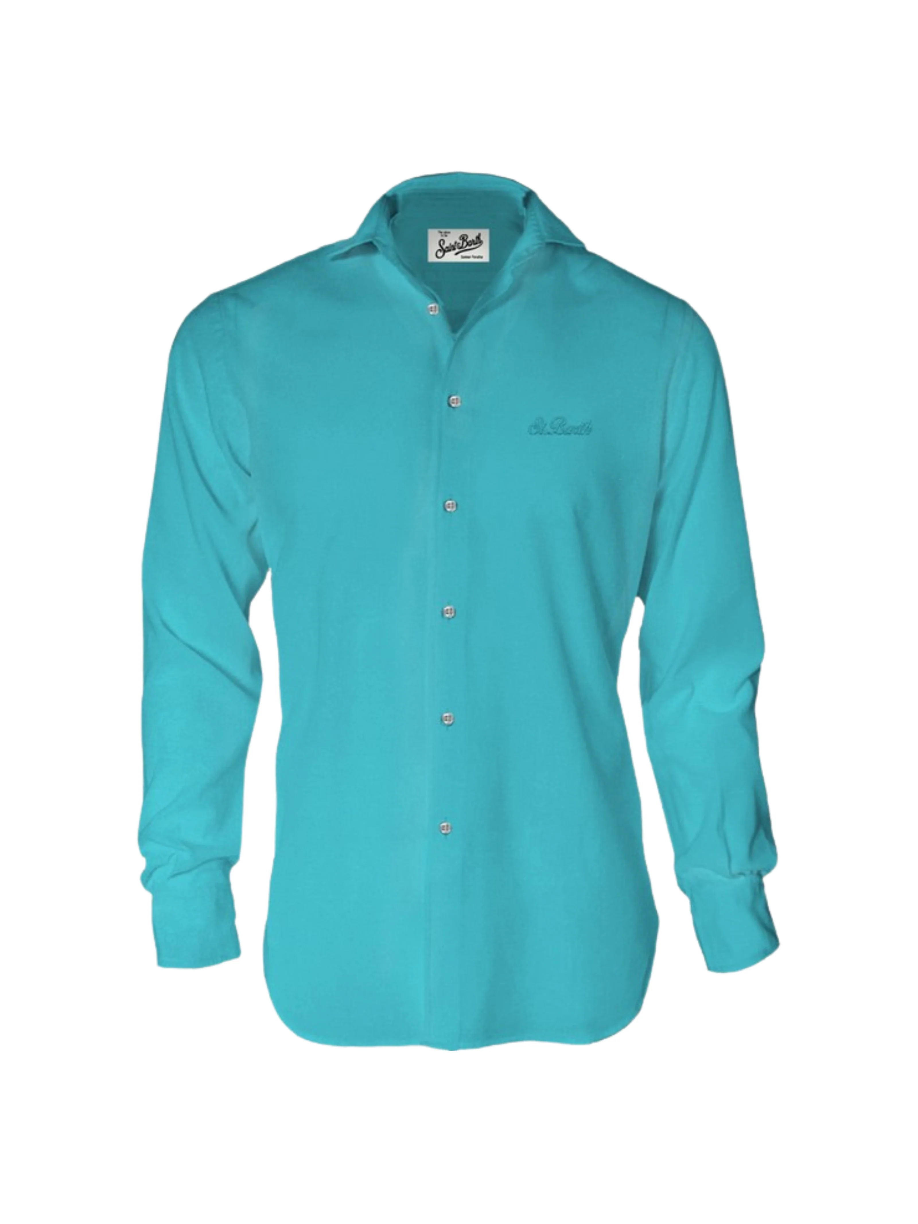 Camicia "Chemise Ice" Saint Barth azzurra turchese