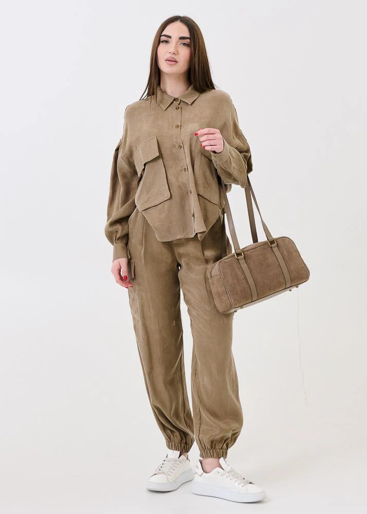 Camicia con tascone Vicolo verde militare - Image 4