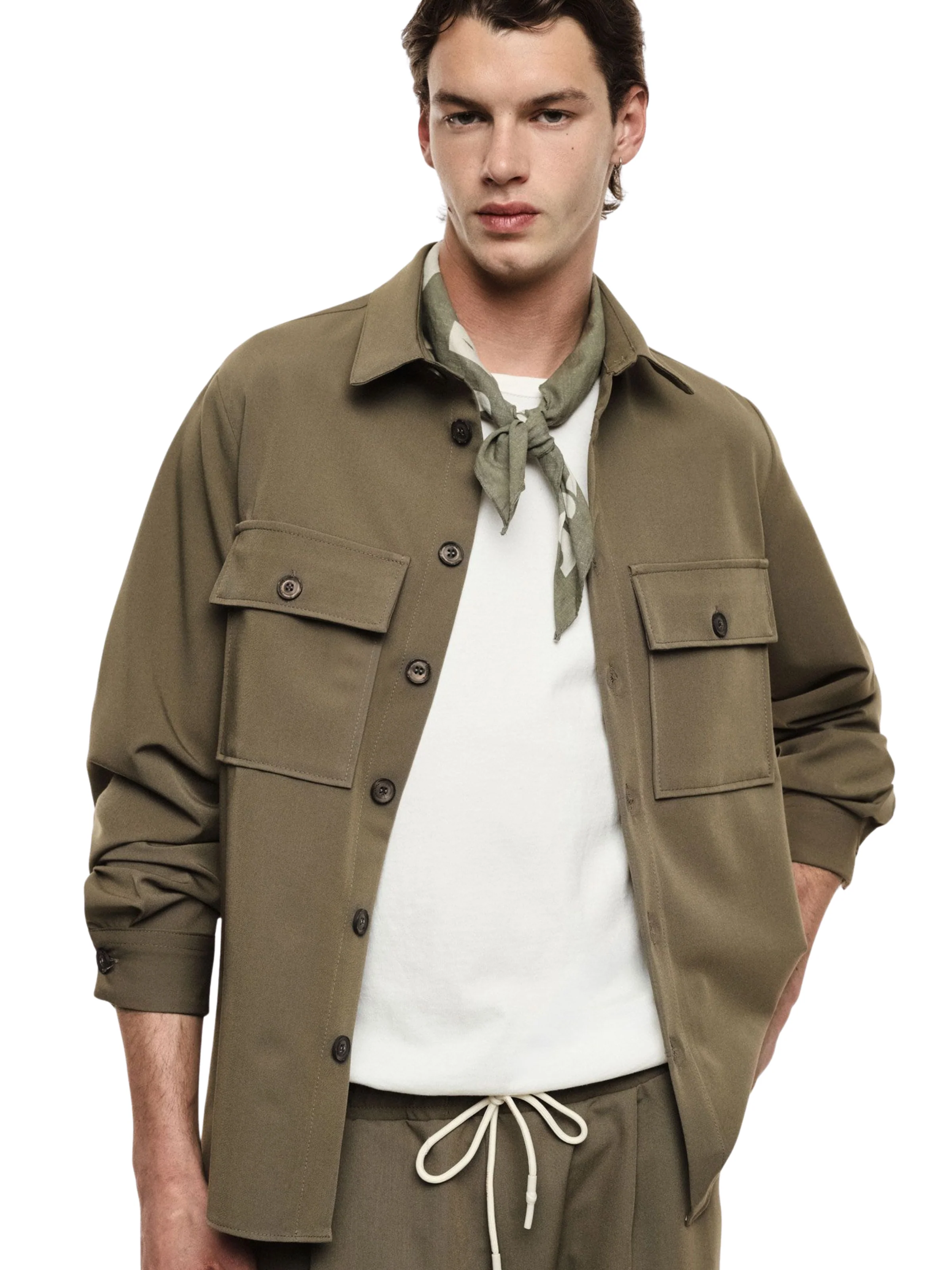 Camicia con tasconi Imperial verde militare - Image 3