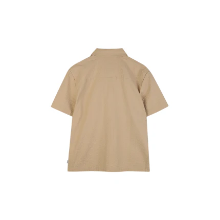 Camicia con zip Boss beige - Image 2