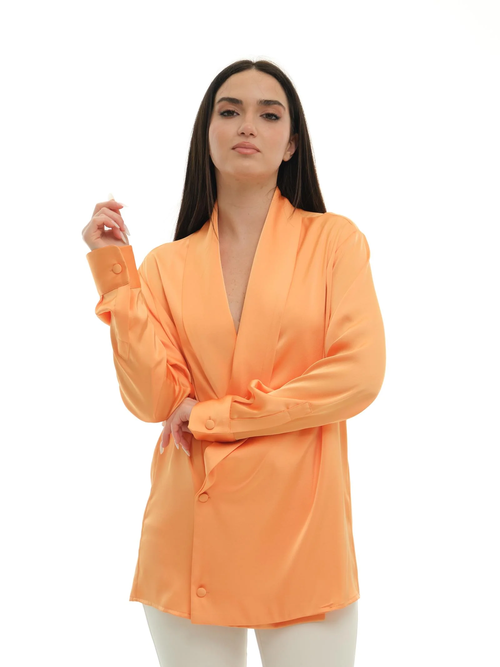 Camicia "double shawl" Silence Limited arancione