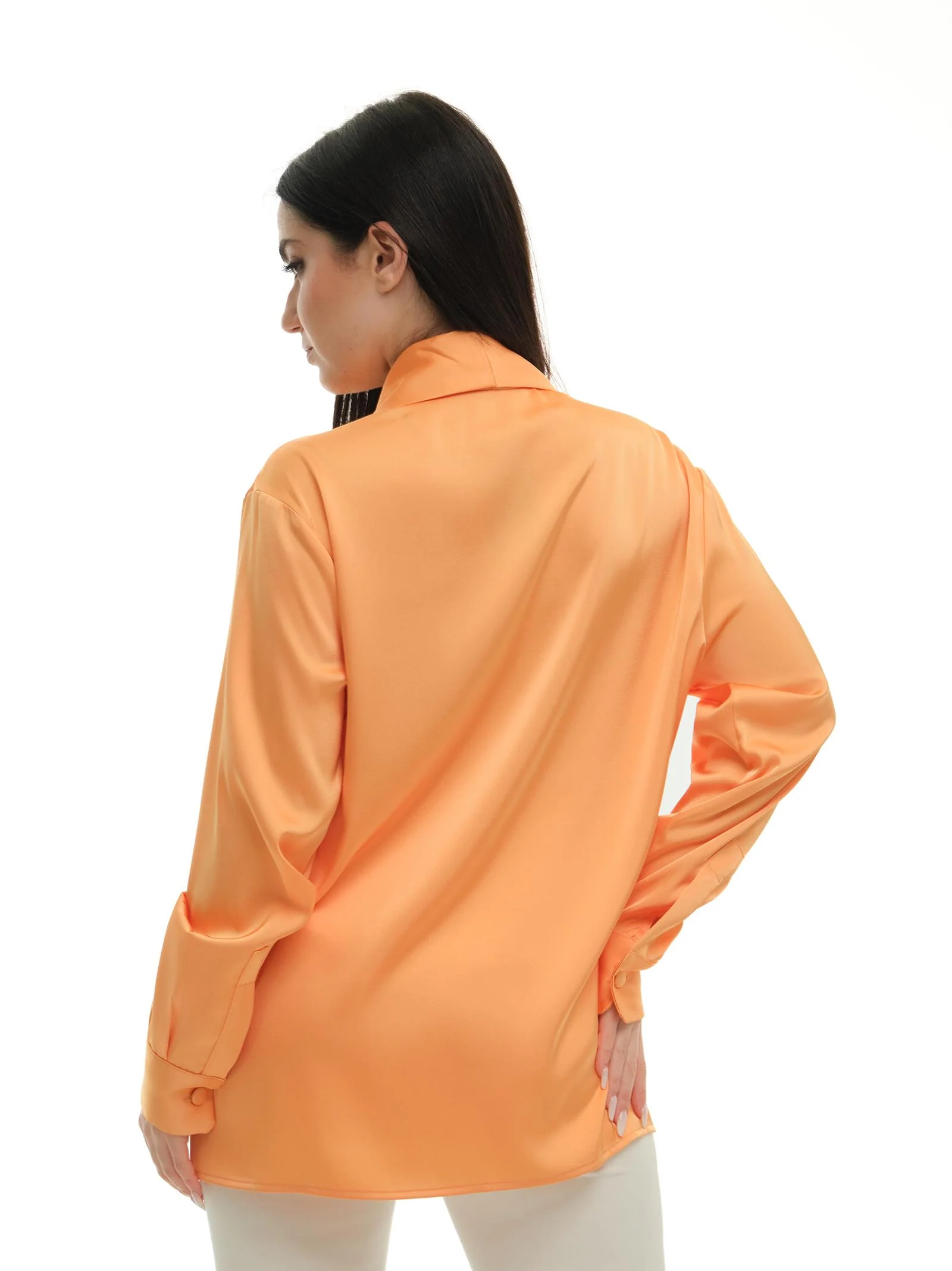 Camicia "double shawl" Silence Limited arancione - Image 3