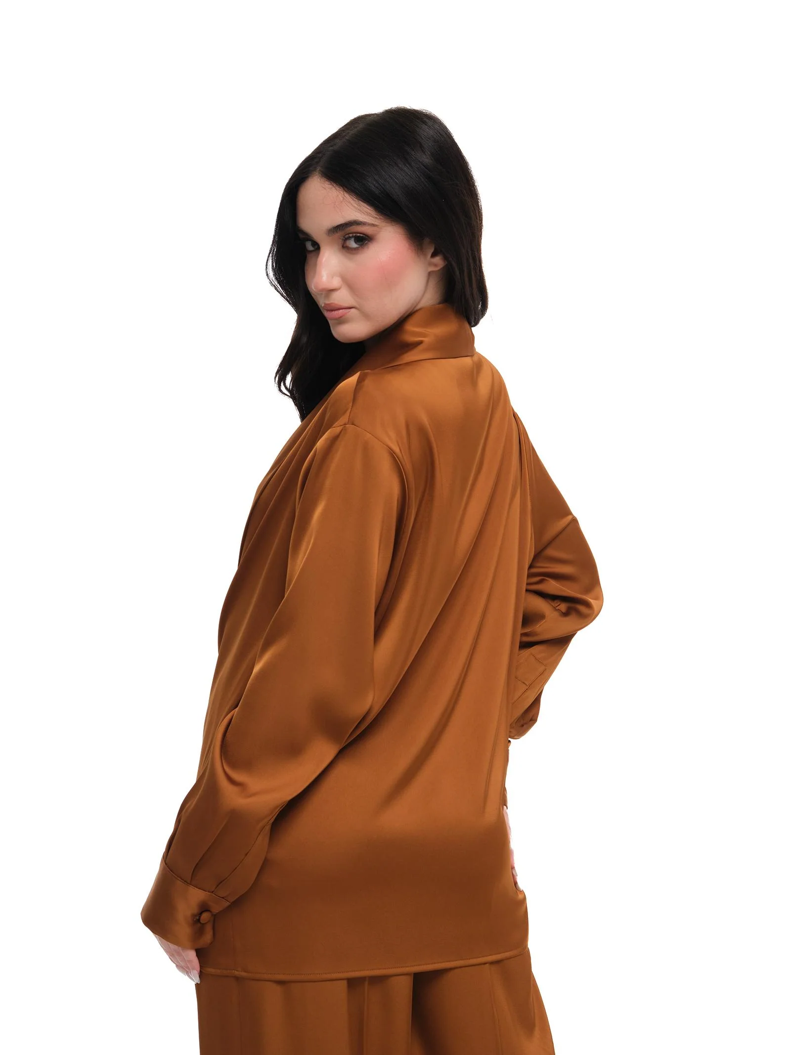 Camicia "double shawl" Silence Limited bronze - Image 3