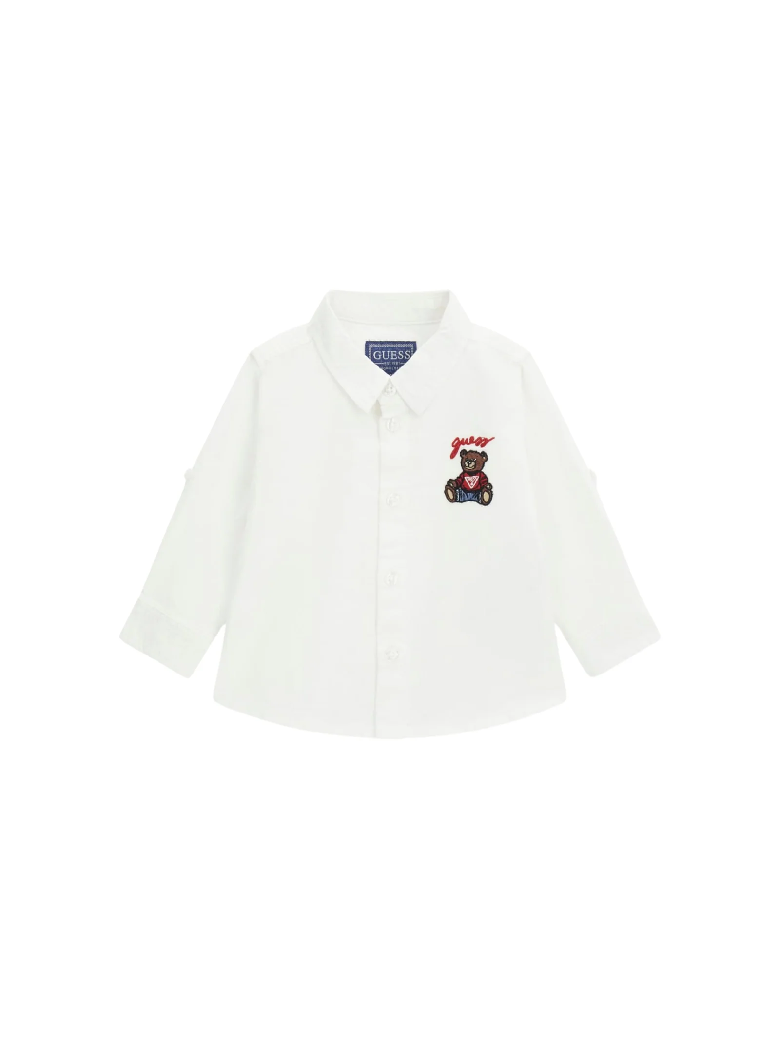 Camicia Guess bianca con teddy logo