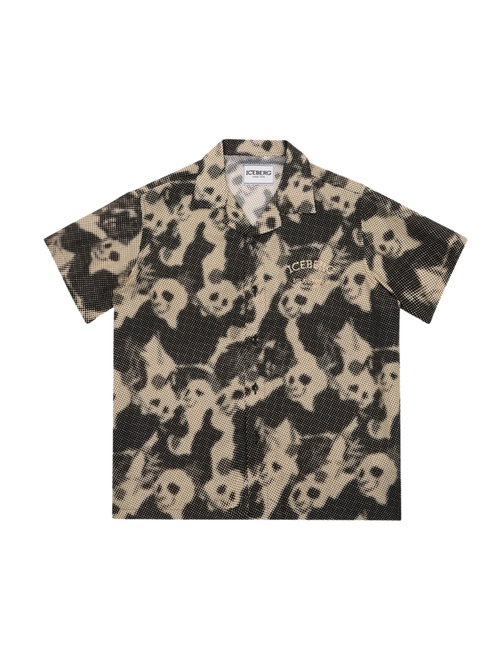 Camicia Iceberg beige e nera