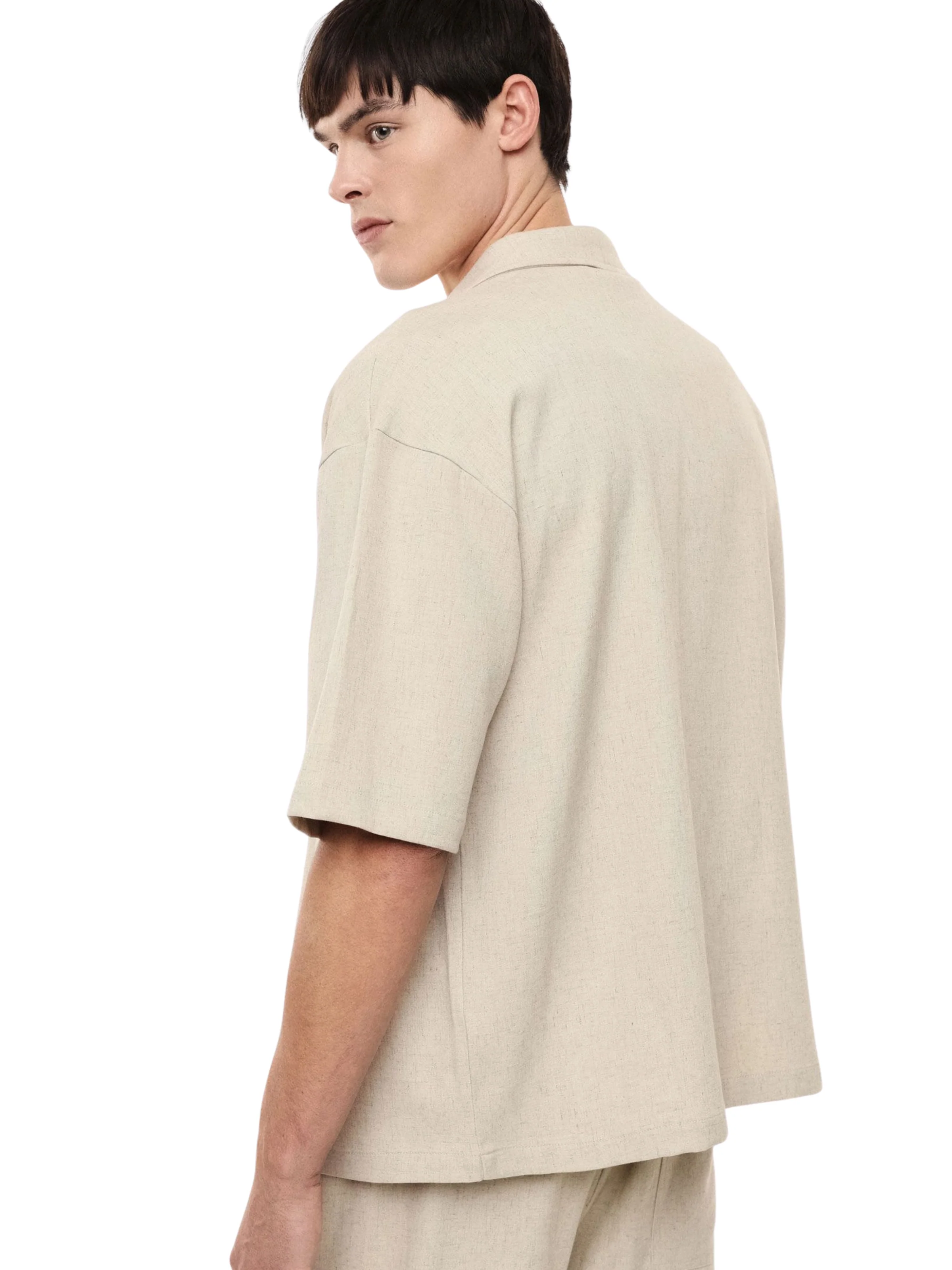Camicia Imperial beige con tasche frontali - Image 4