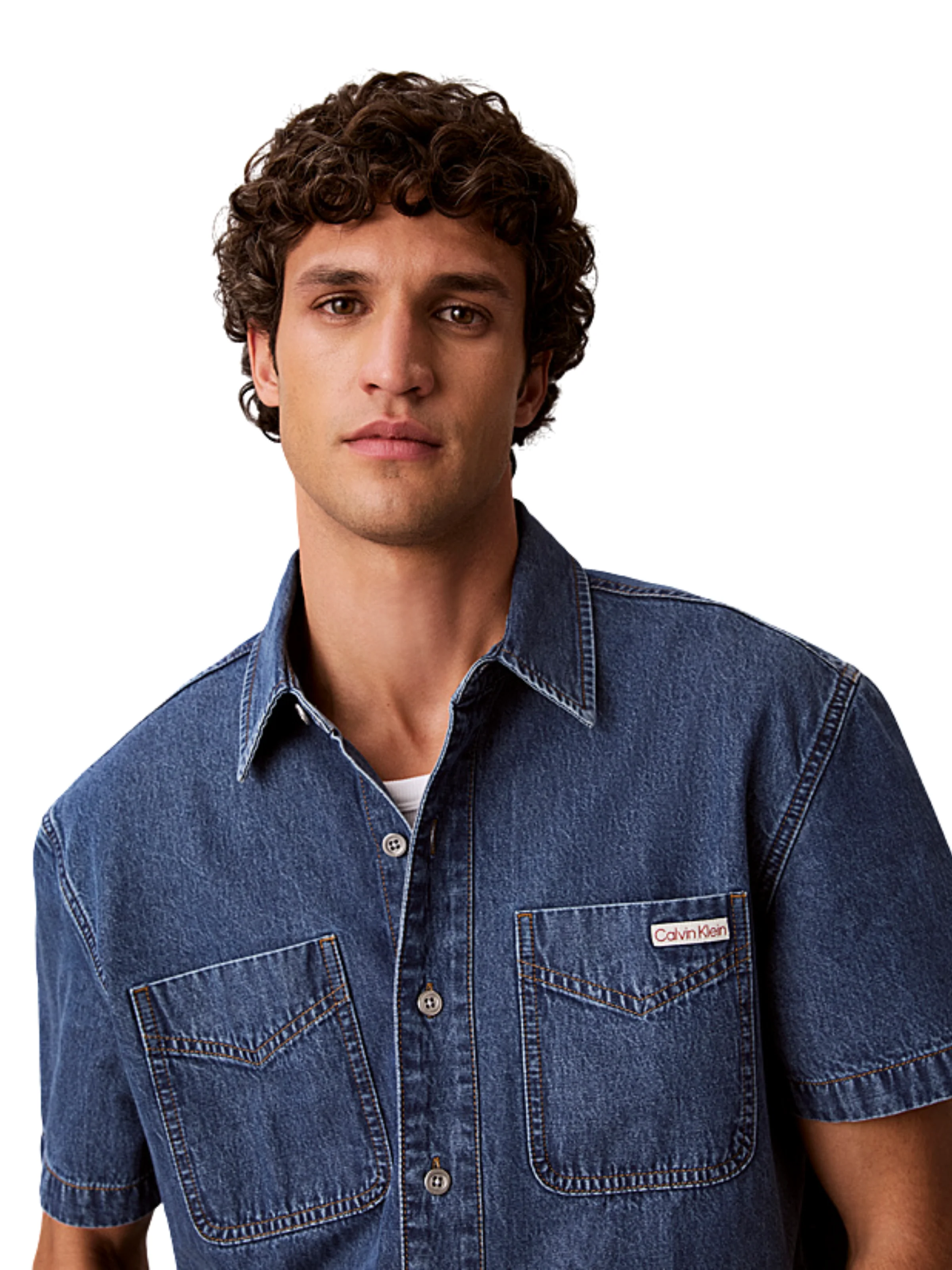 Camicia in denim Calvin Klein a mezze maniche - Image 2