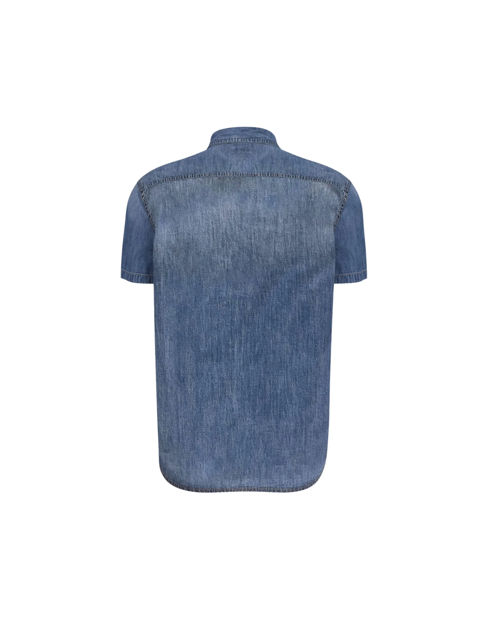 Camicia in denim Guess blu con tasche frontali - Image 2