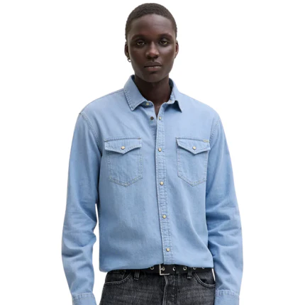 Camicia in denim Jack & Jones azzurra - Image 3