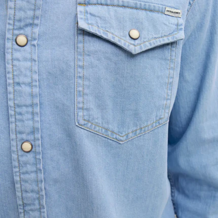 Camicia in denim Jack & Jones azzurra - Image 5