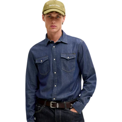 Camicia in denim Jack & Jones blu scuro - Image 2
