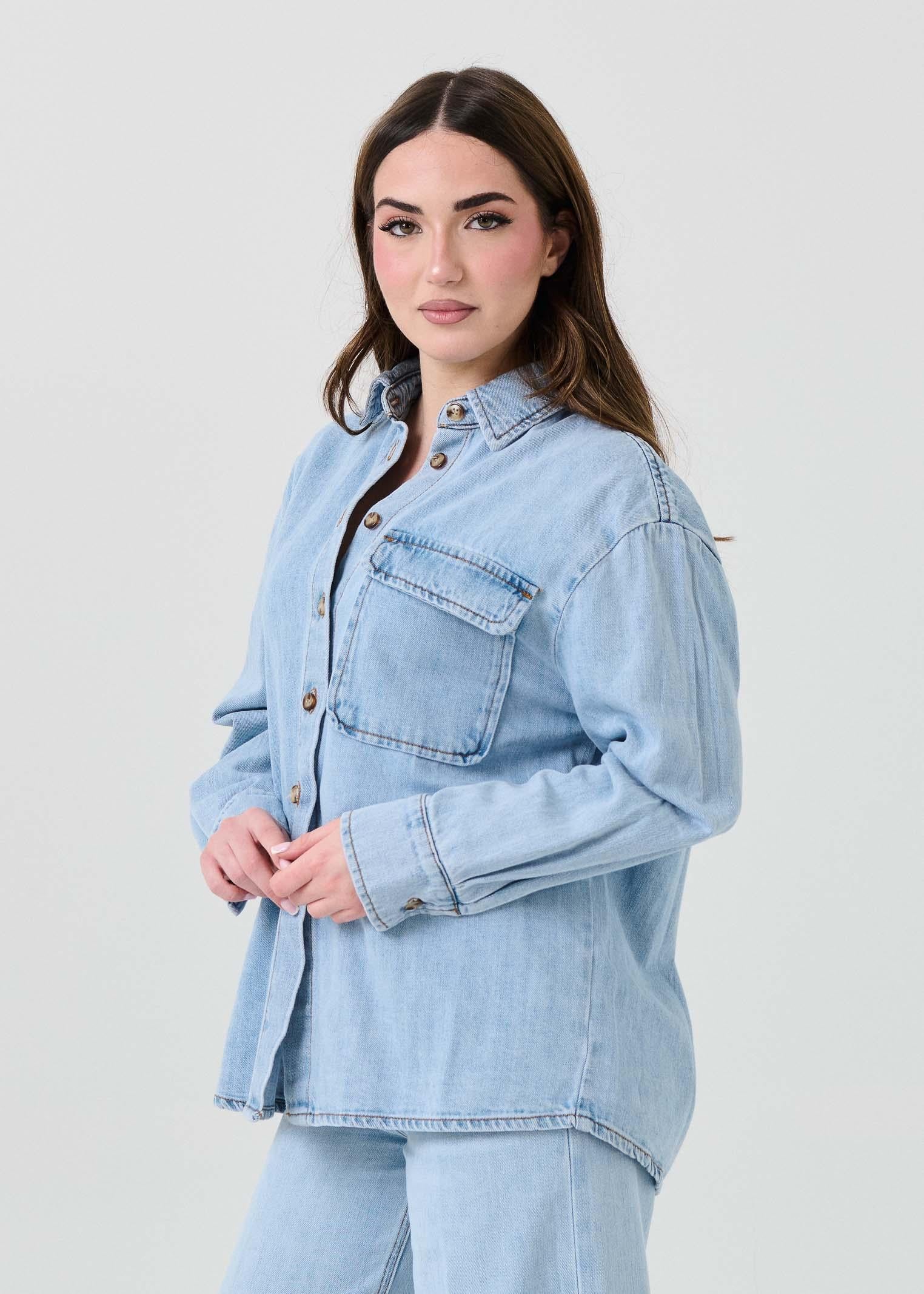 Camicia in jeans Vicolo blu - Image 2