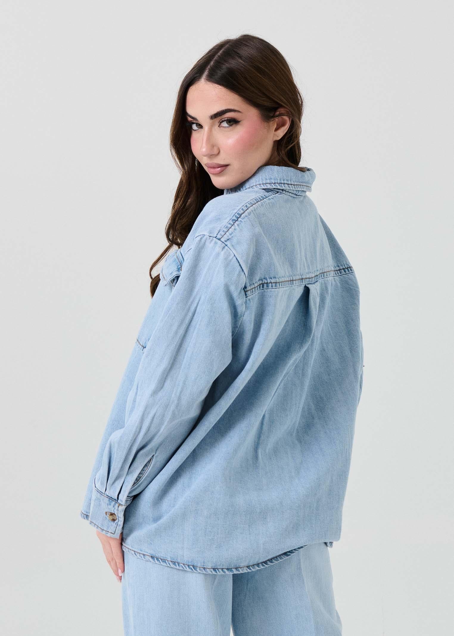 Camicia in jeans Vicolo blu - Image 3