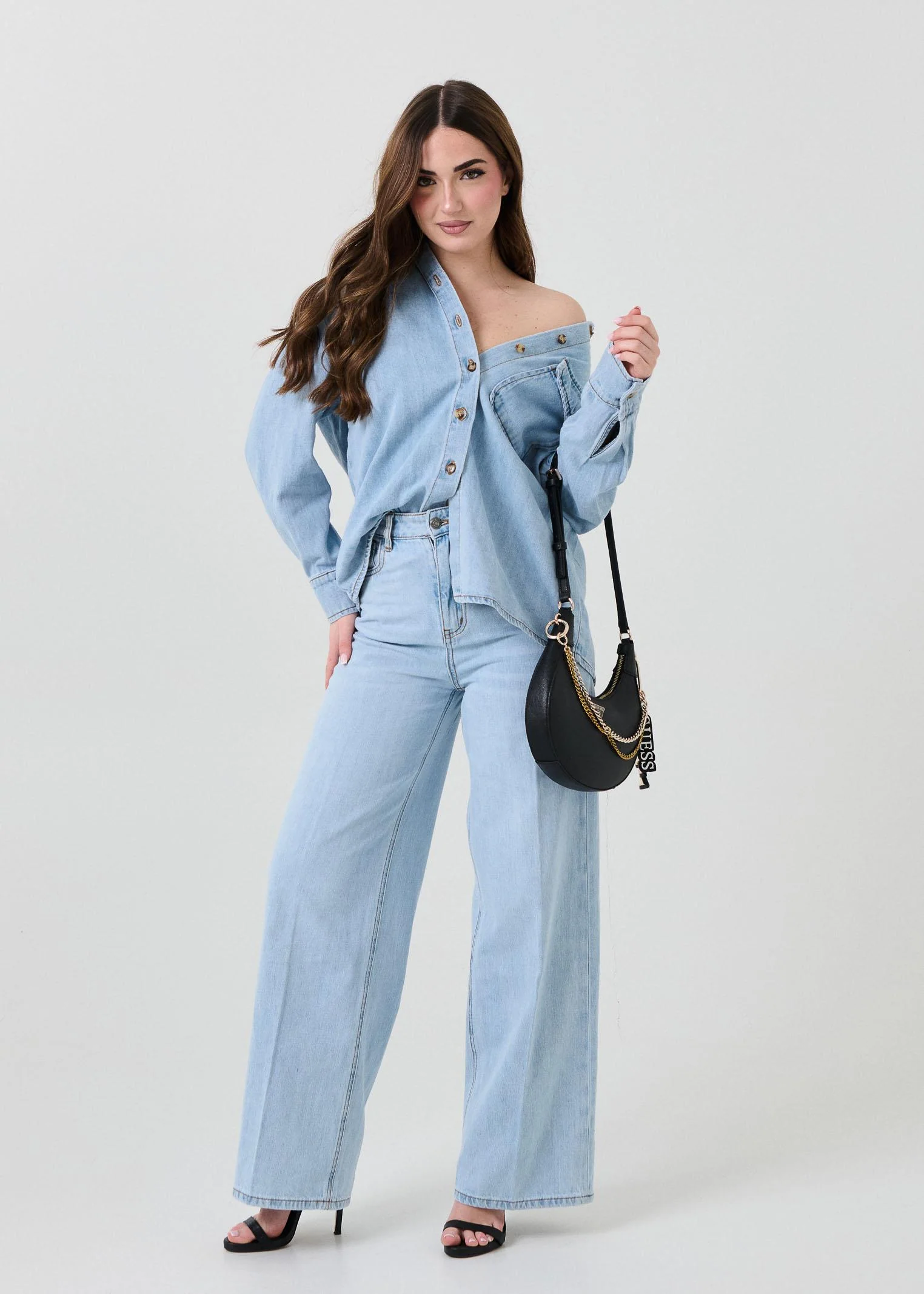 Camicia in jeans Vicolo blu - Image 4