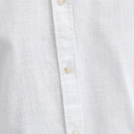 Camicia Jack & Jones bianca con colletto alla coreana - Image 3