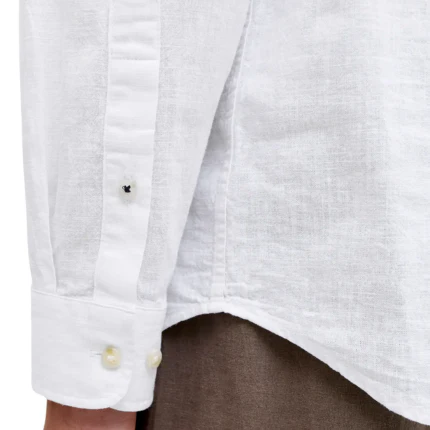 Camicia Jack & Jones bianca con colletto alla coreana - Image 4